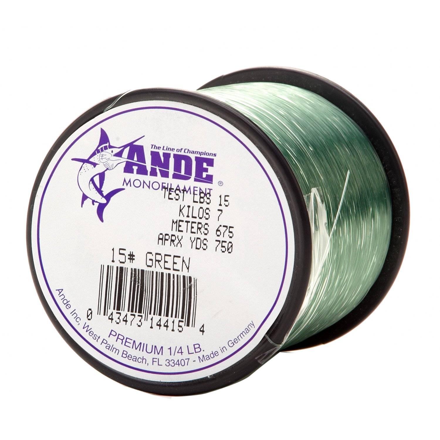 ANDE® Premium 15 lb. - 750 yards Monofilament Fishing Line