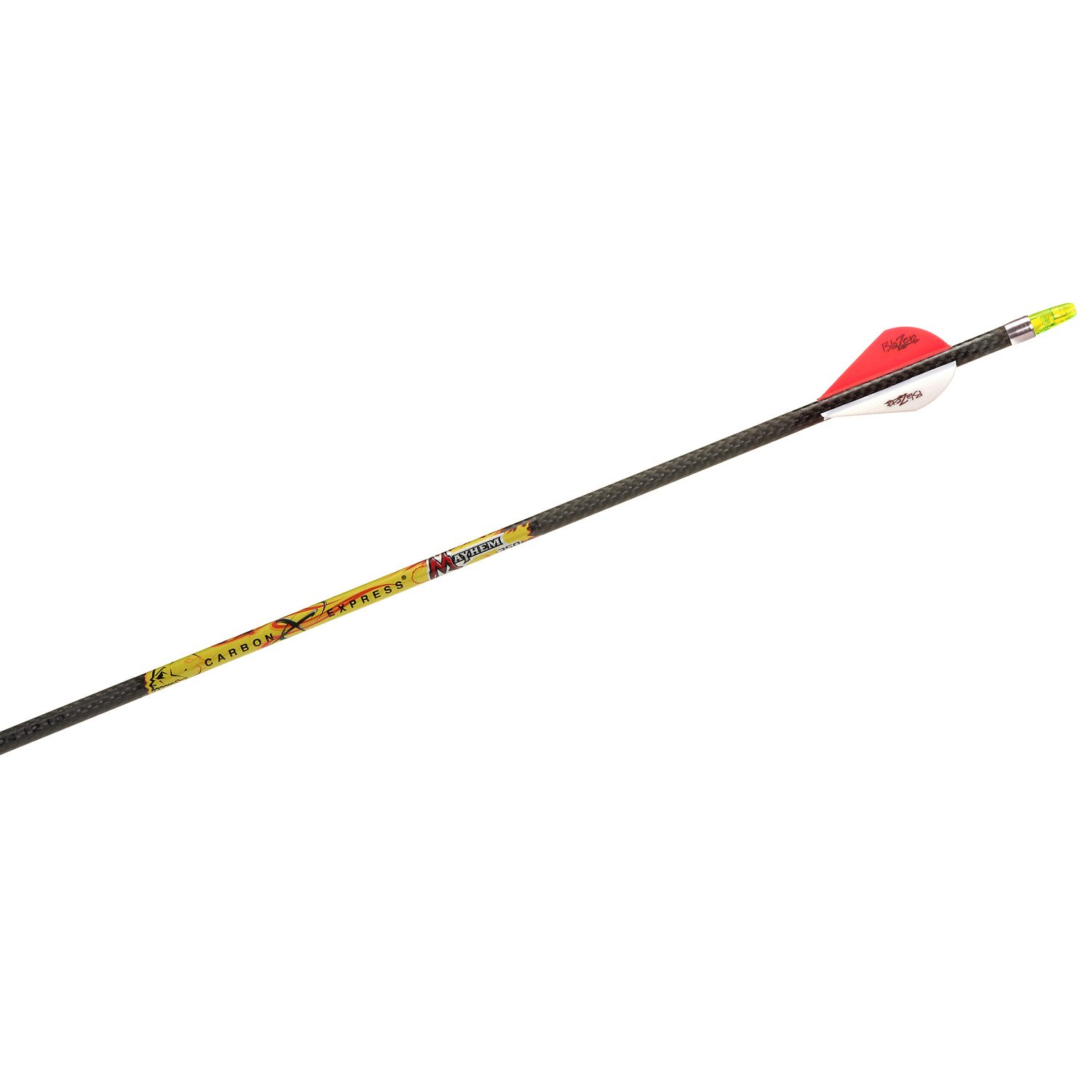Carbon Express® Mayhem 350 Carbon Arrows with Blazer Vanes 6-Pack