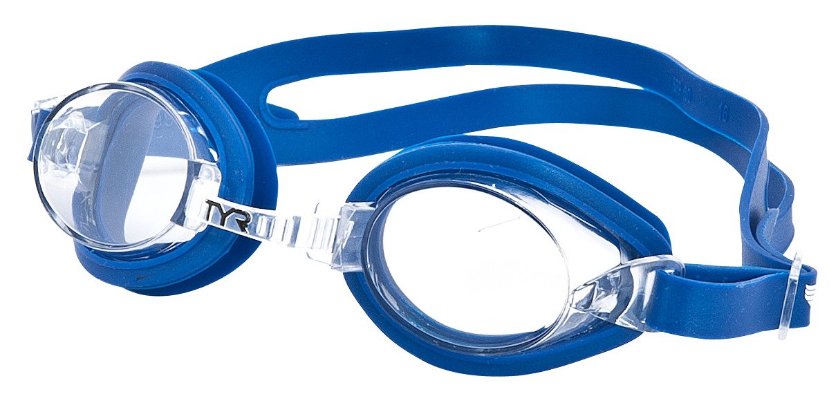 TYR Kids' Qualifier™ Clear/Blue Swim Goggles