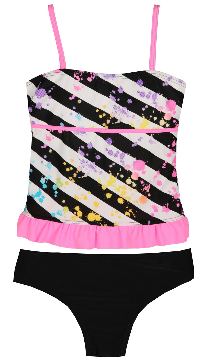 O'rageous® Girls' Pop Rocks Ruffle Corsetkini