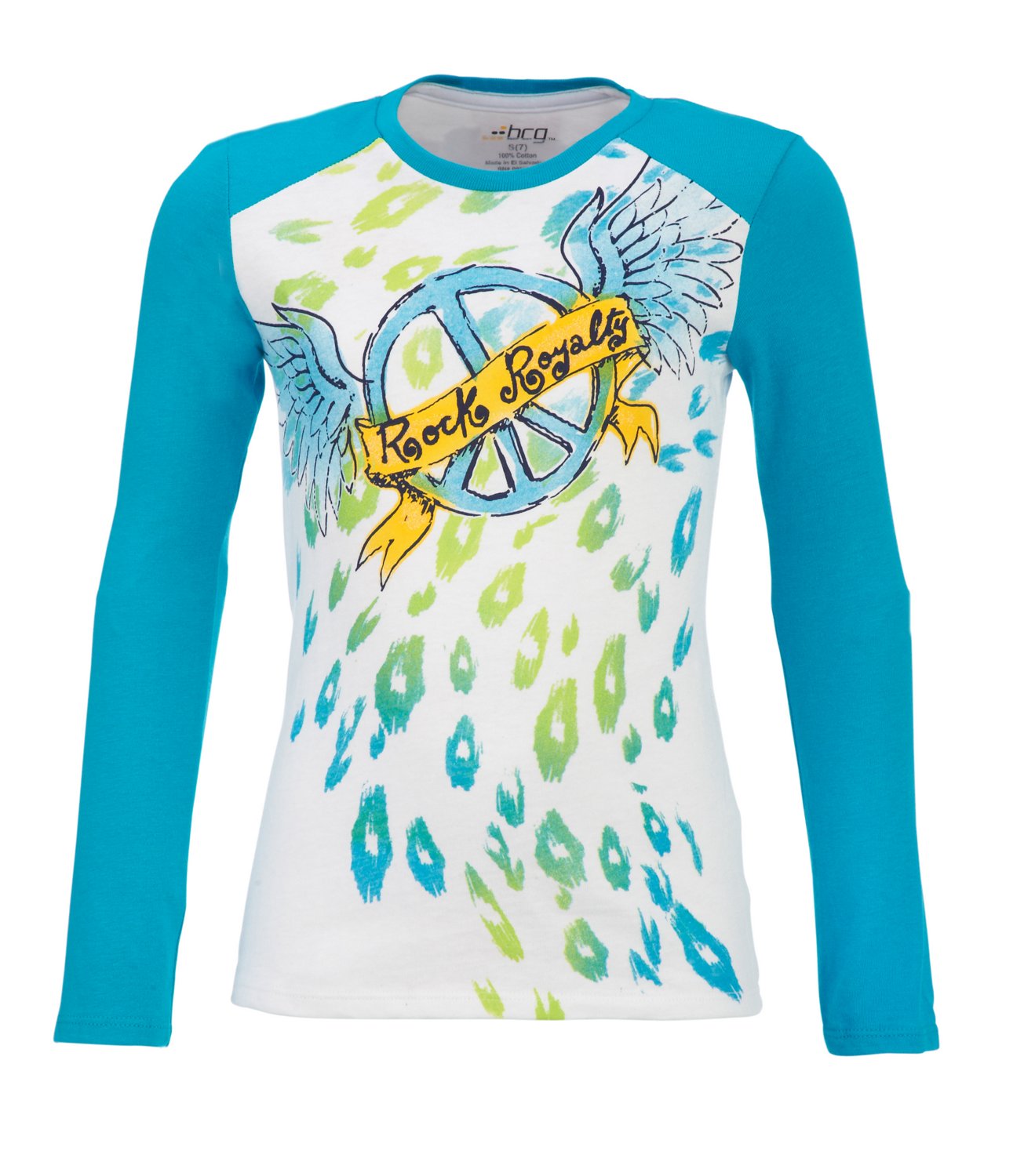 BCG Girls' Long Sleeve Crew Neck Graphic Top