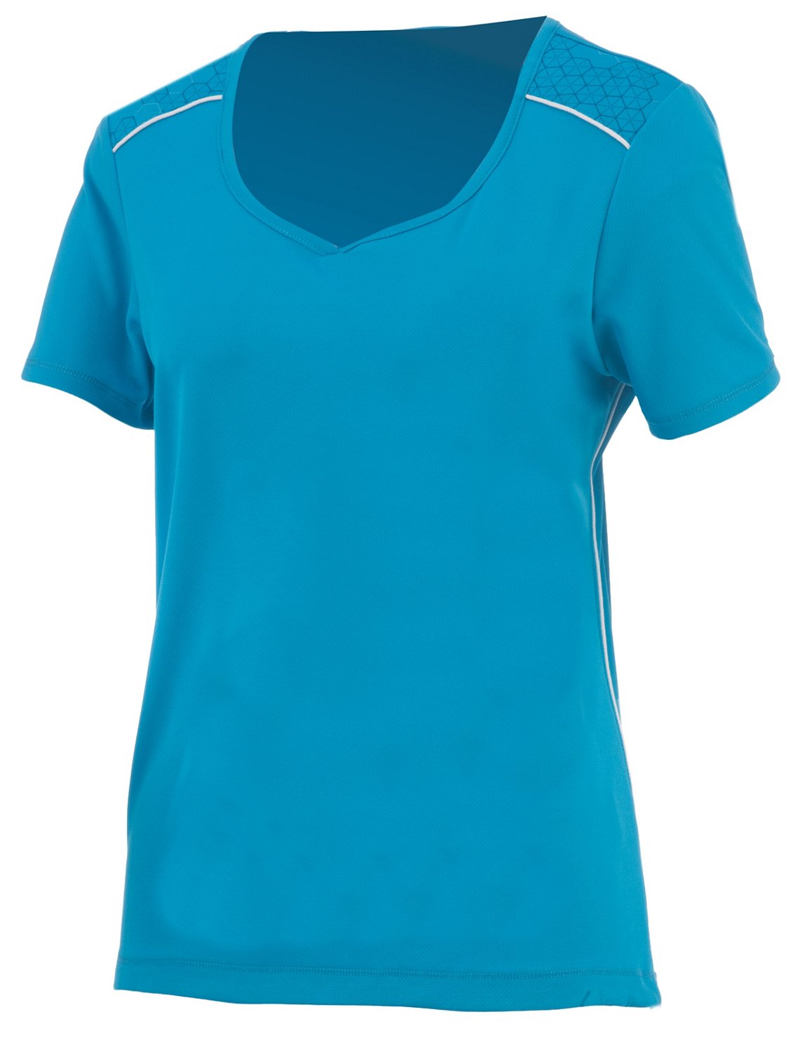 BCG Women's Fashletes Short Sleeve Print Insert Mesh T-shirt