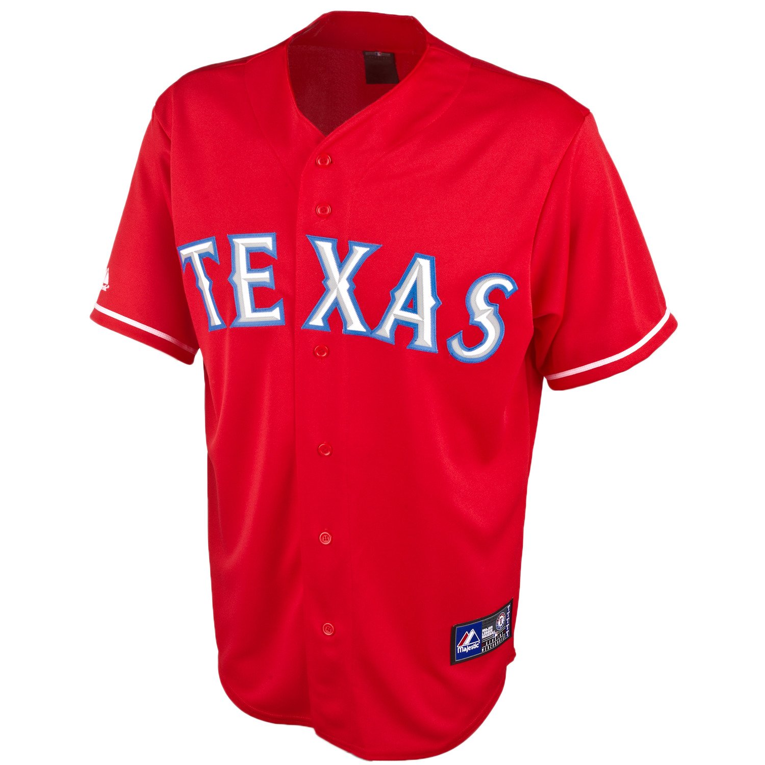 Majestic Adults' Texas Rangers Replica Alternate Baseball Jersey