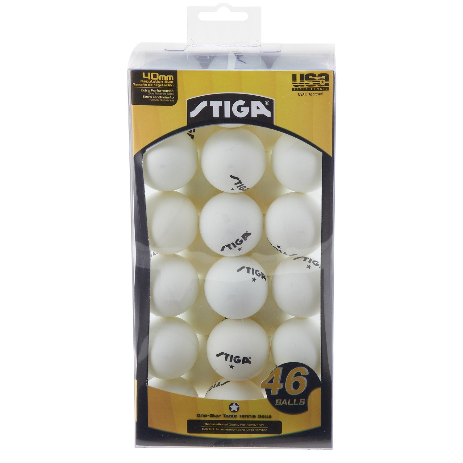 Stiga® 1-Star Table Table Balls 46-Ball Pack