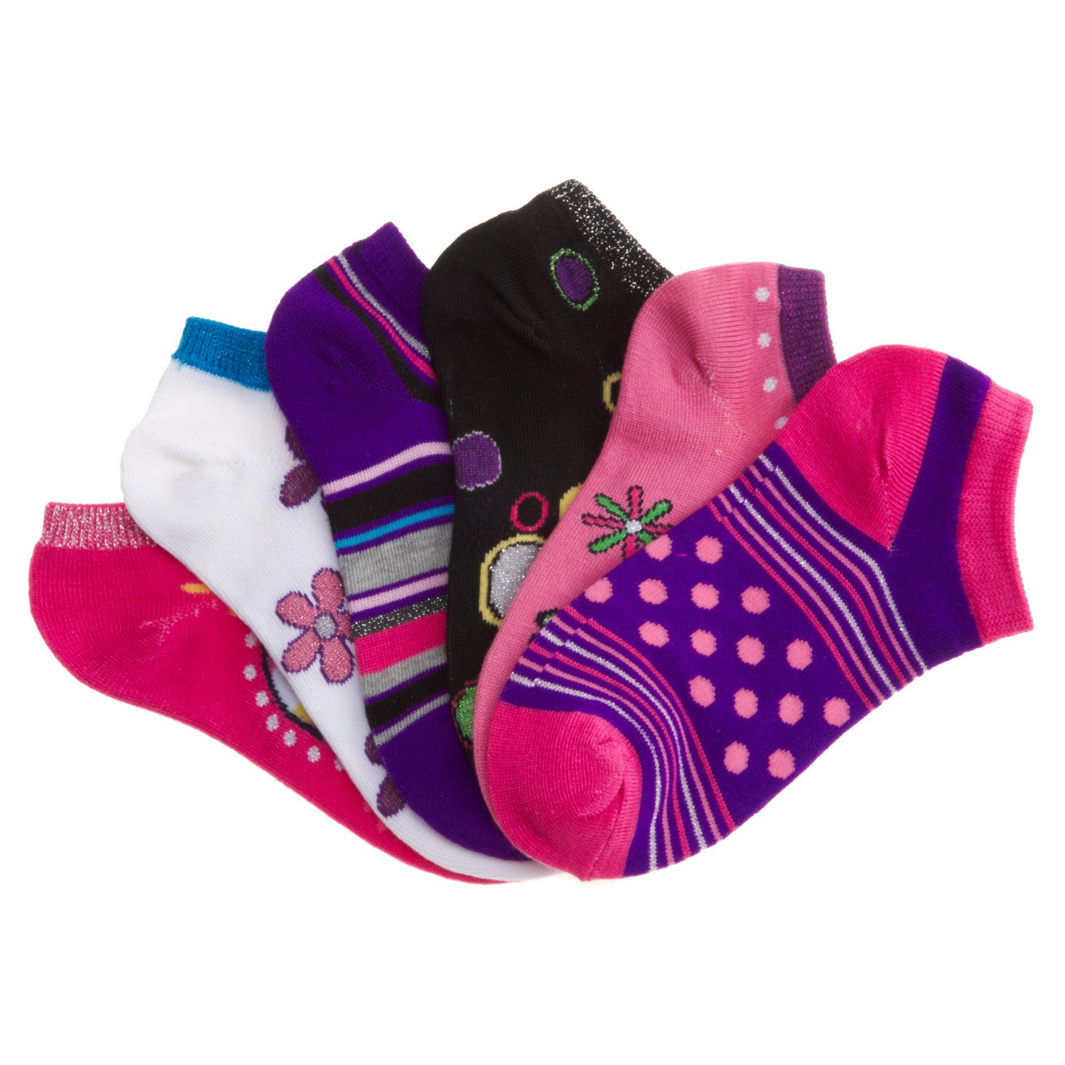 BCG™ Girls' No-Show Ultra Lite Socks 6-Pack thumbnail