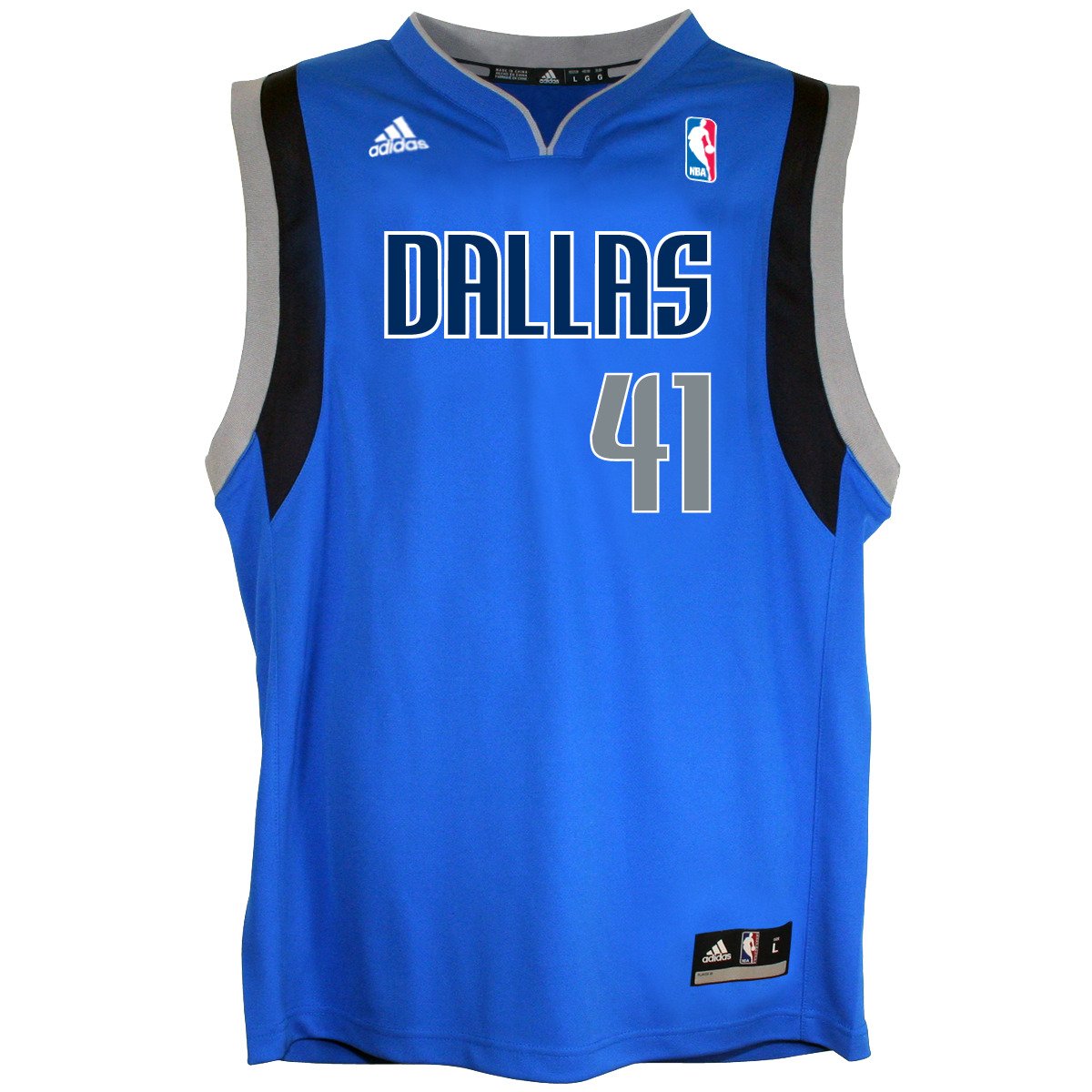 adidas Boys' Dallas Mavericks Dirk Nowitzki #41 Revolution 30 Replica Road Jersey