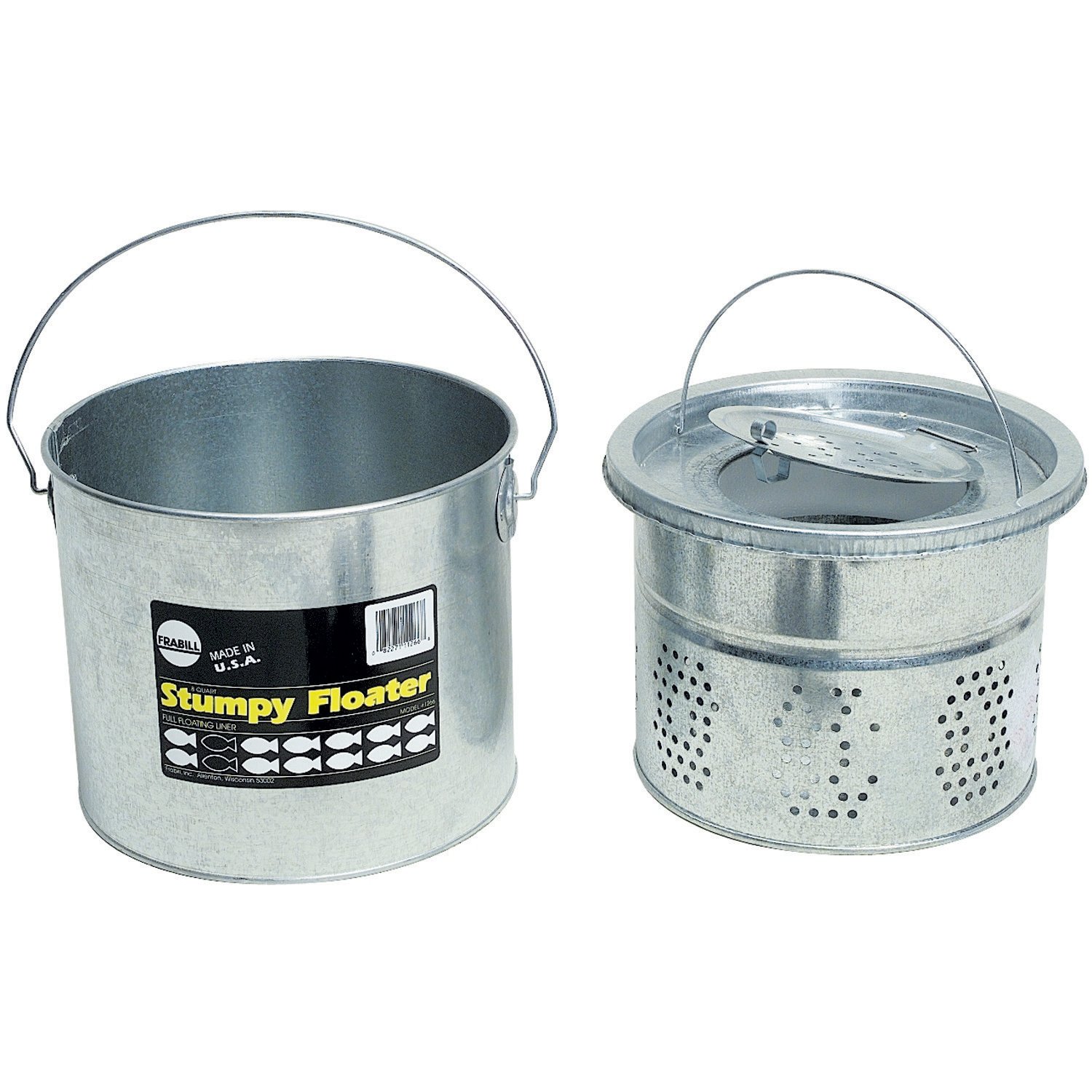 Frabill 8 qt. Galvanized 2-Piece Floating Bucket