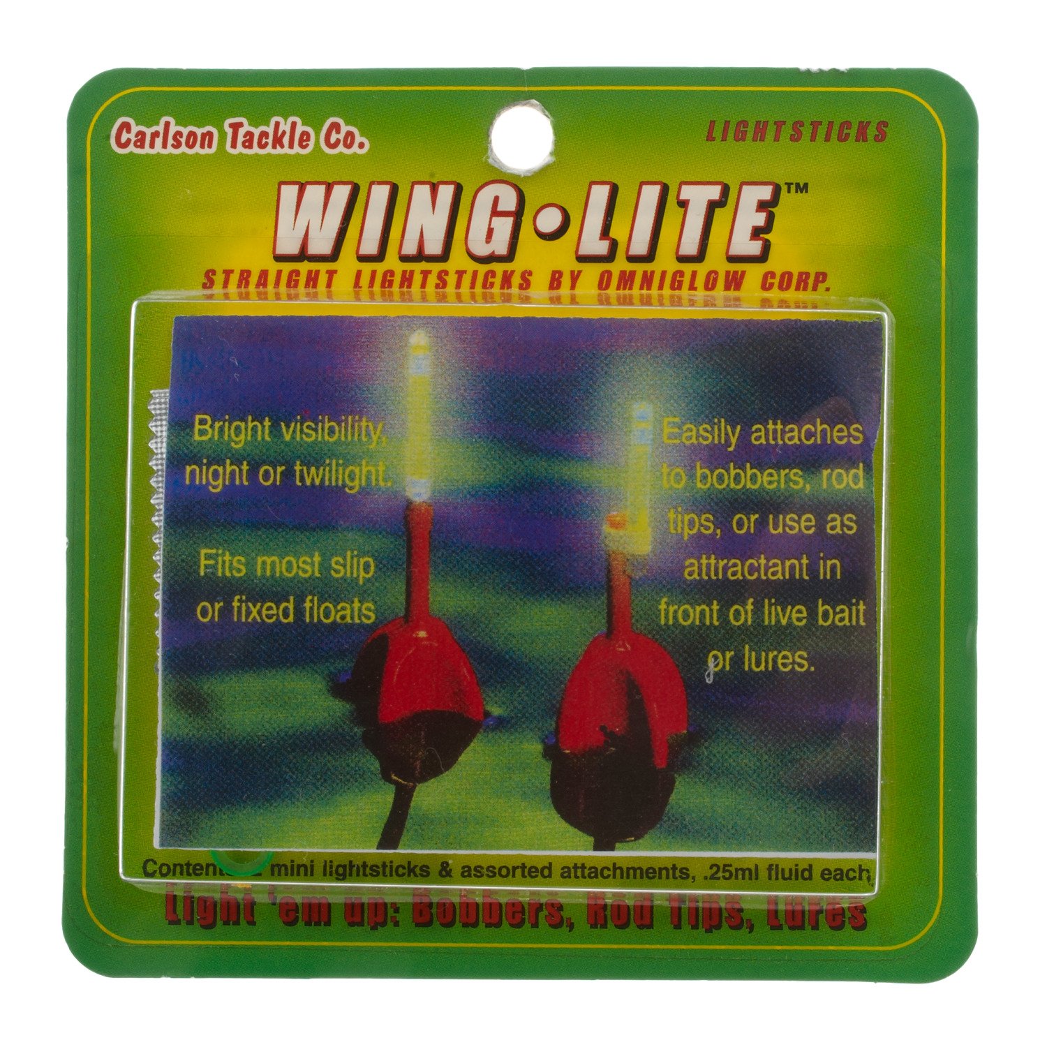 Carlson Tackle Wing It Wing Lite Light Sticks with Holder 2-Pack