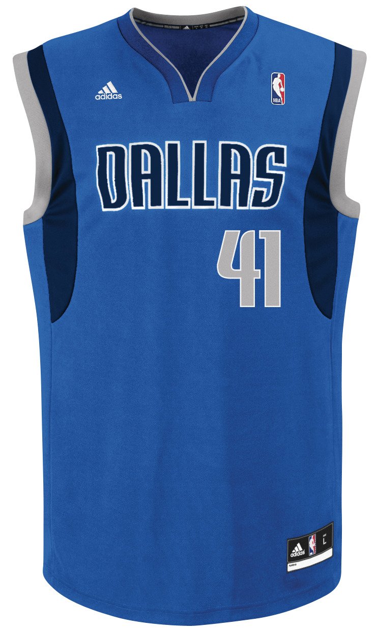 adidas Men's Dallas Mavericks Dirk Nowitzki #41 Revolution 30 Replica Jersey