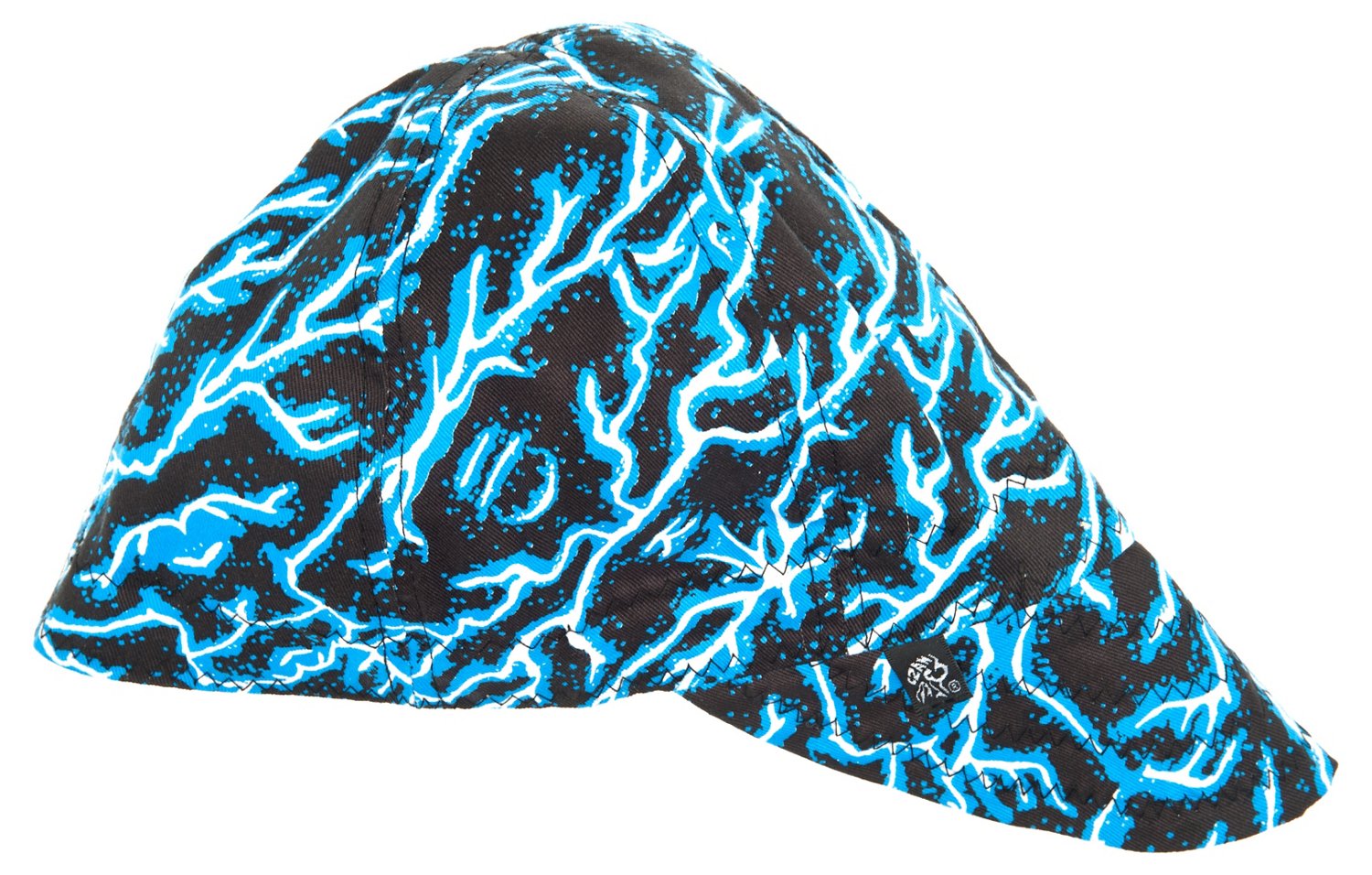 ZANHeadgear® Adults' Blue Lightning Pattern Welder's Cap