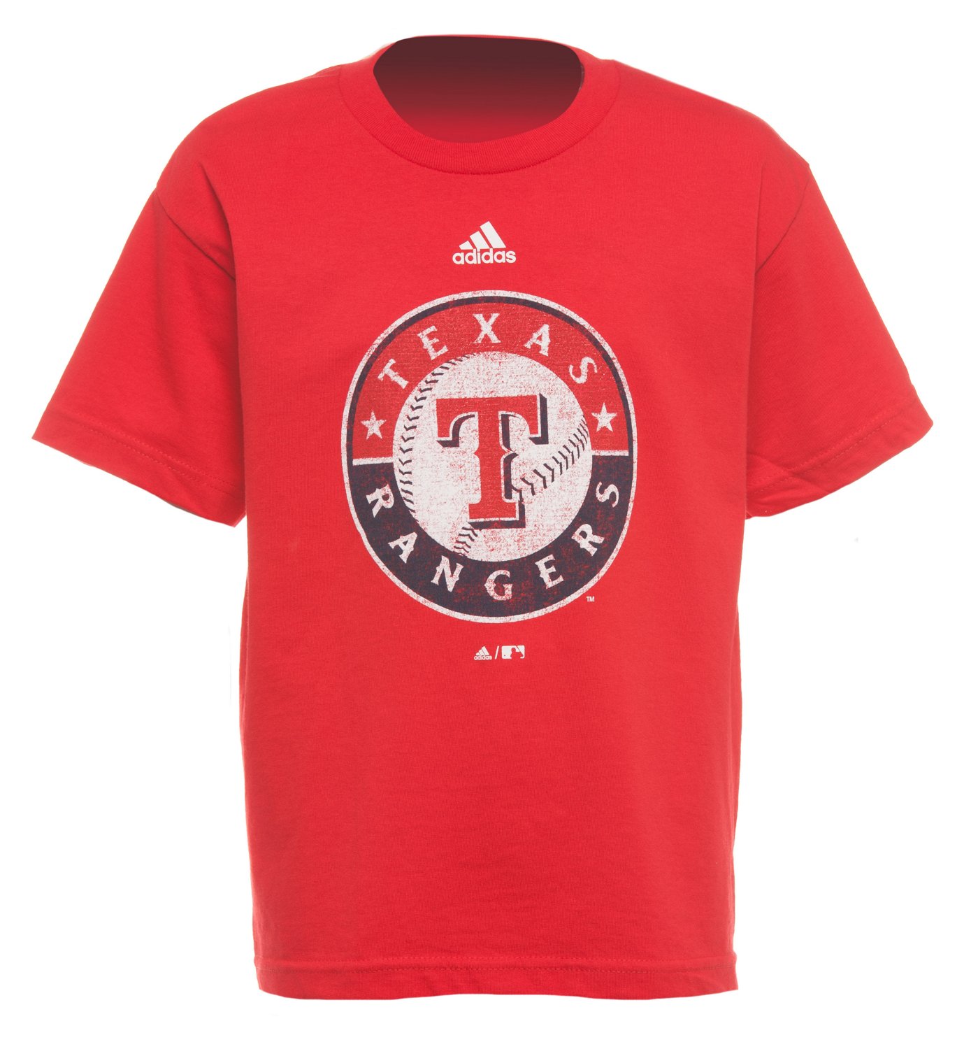 adidas Boys' Texas Rangers Distressed Logo T-shirt