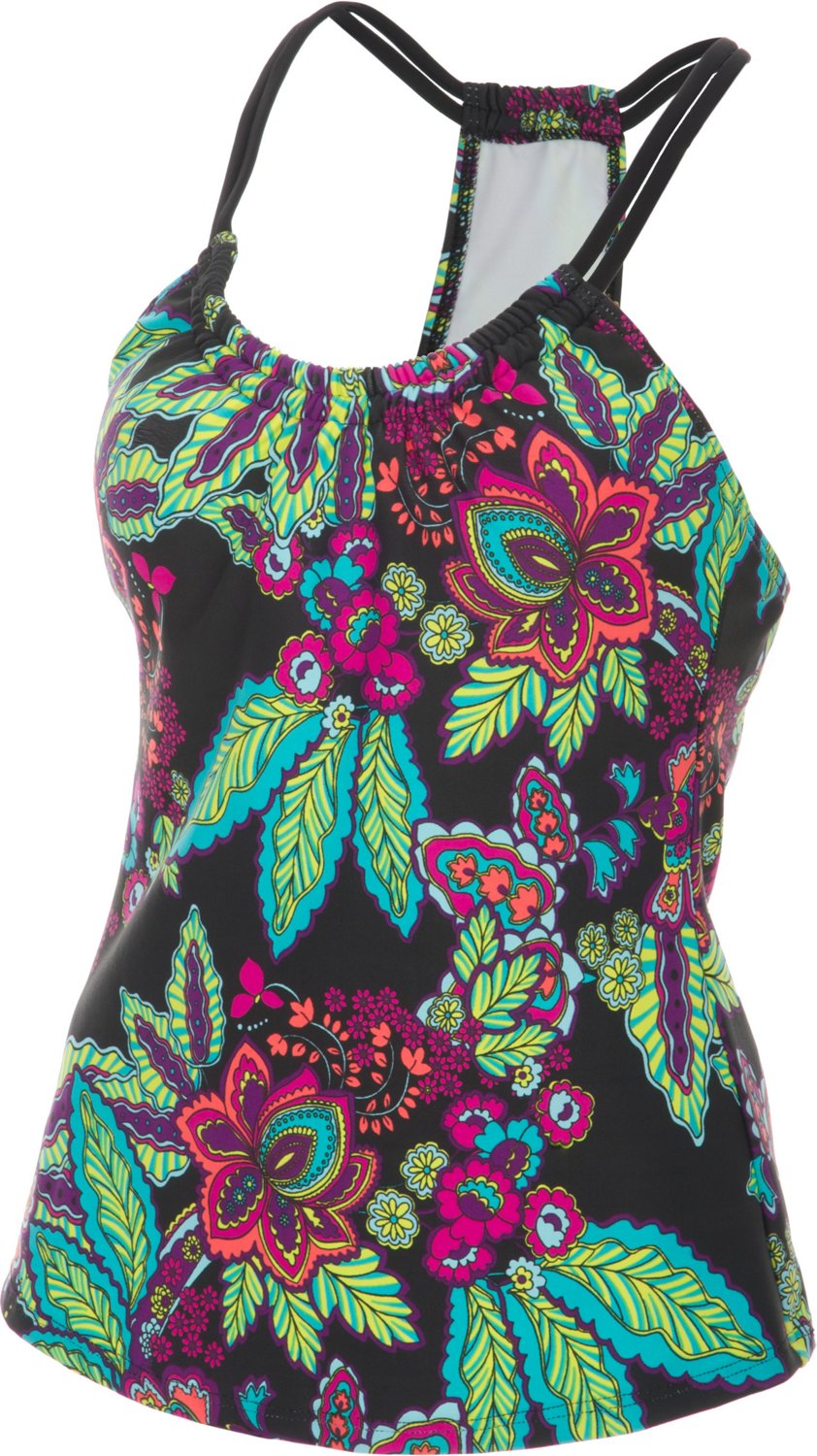 N by Next Women's Zen Water Shirr Tankini Swim Top