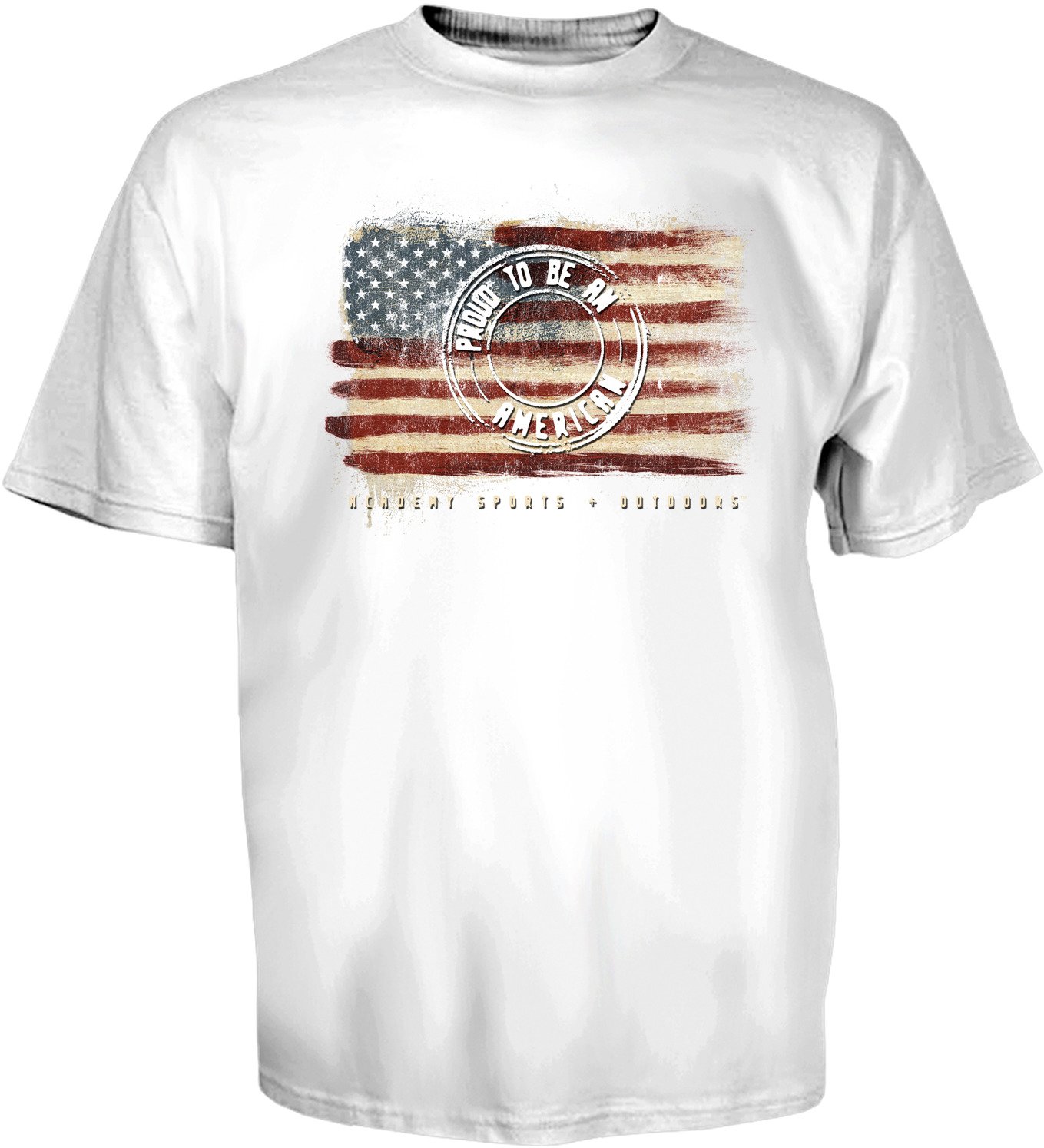 Academy Sports + Outdoors Men's Proud To Be American Printed Short Sleeve T-shirt