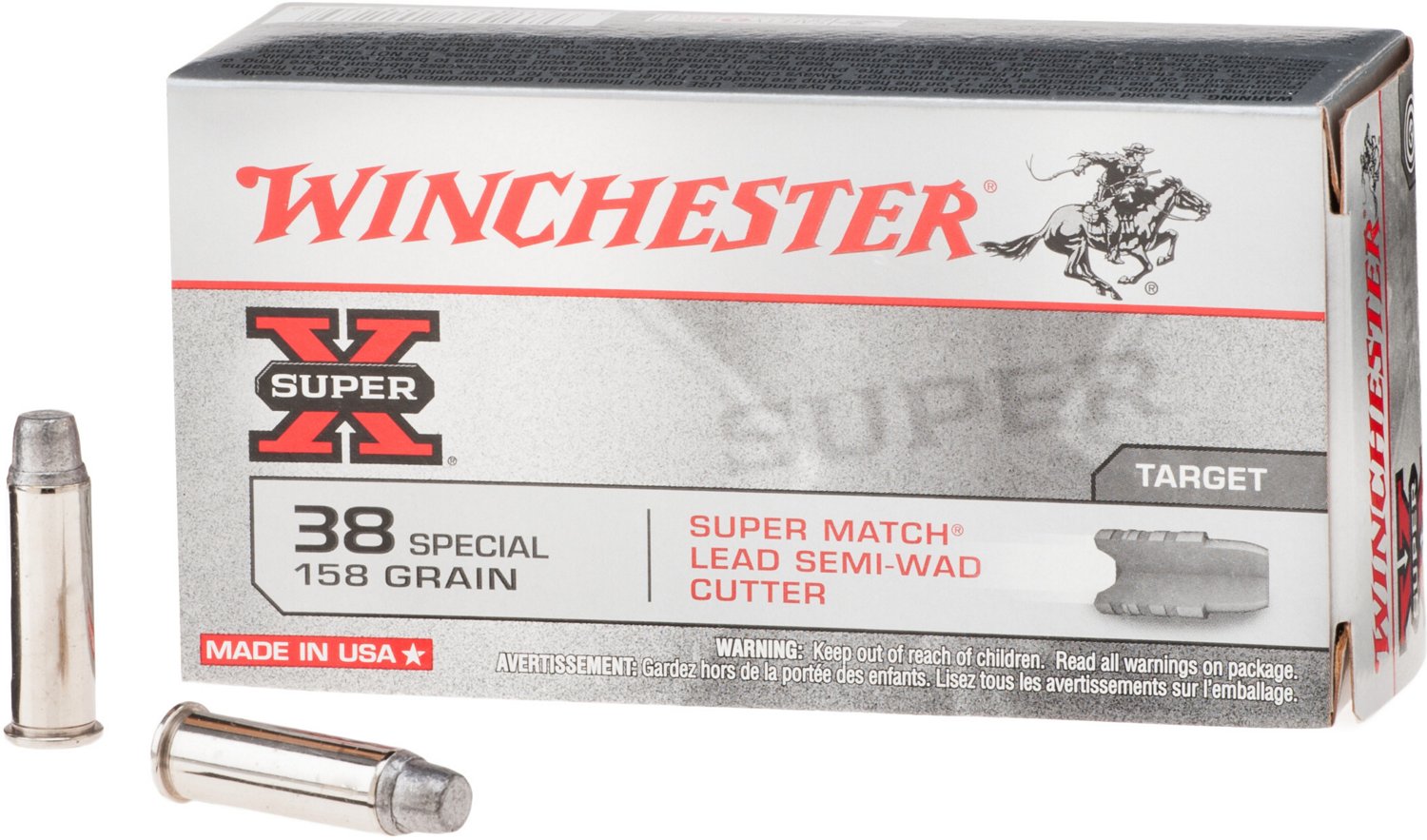 Winchester Super-X .38 Special 158-Grain Centerfire Pistol Ammunition