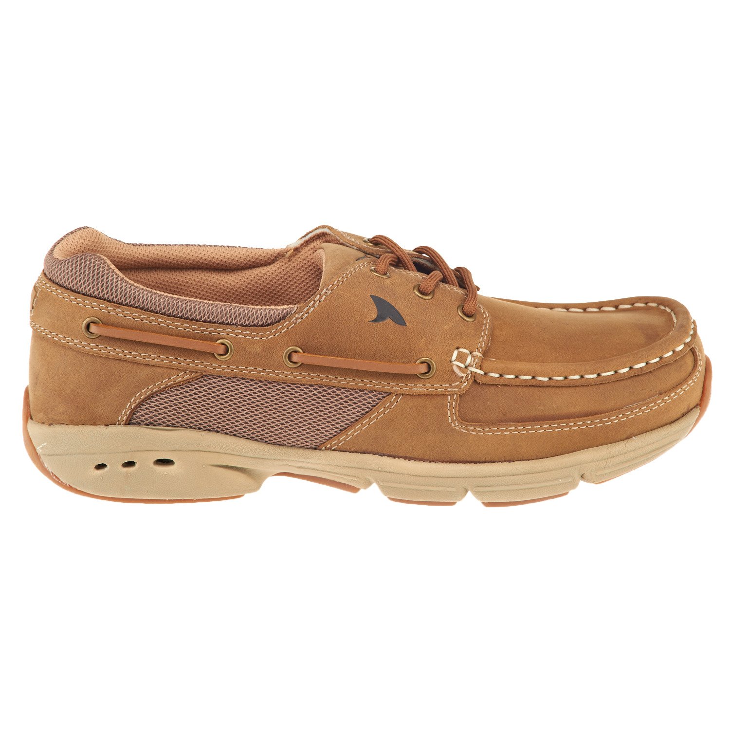 Rugged Shark Men's Hatteras 3-Eye Oxford Boat Shoes