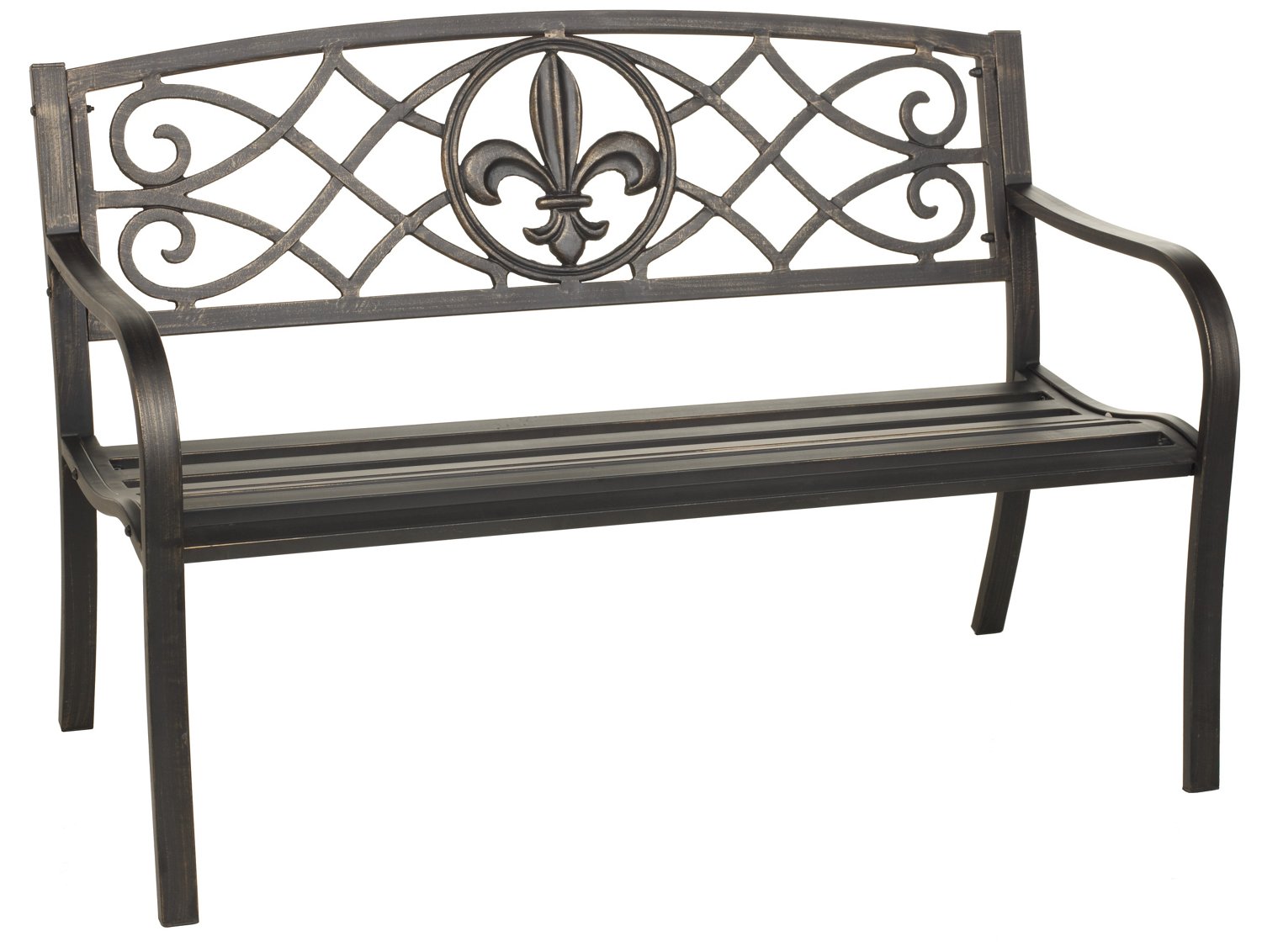 Mosaic Fleur-de-Lis Park Bench