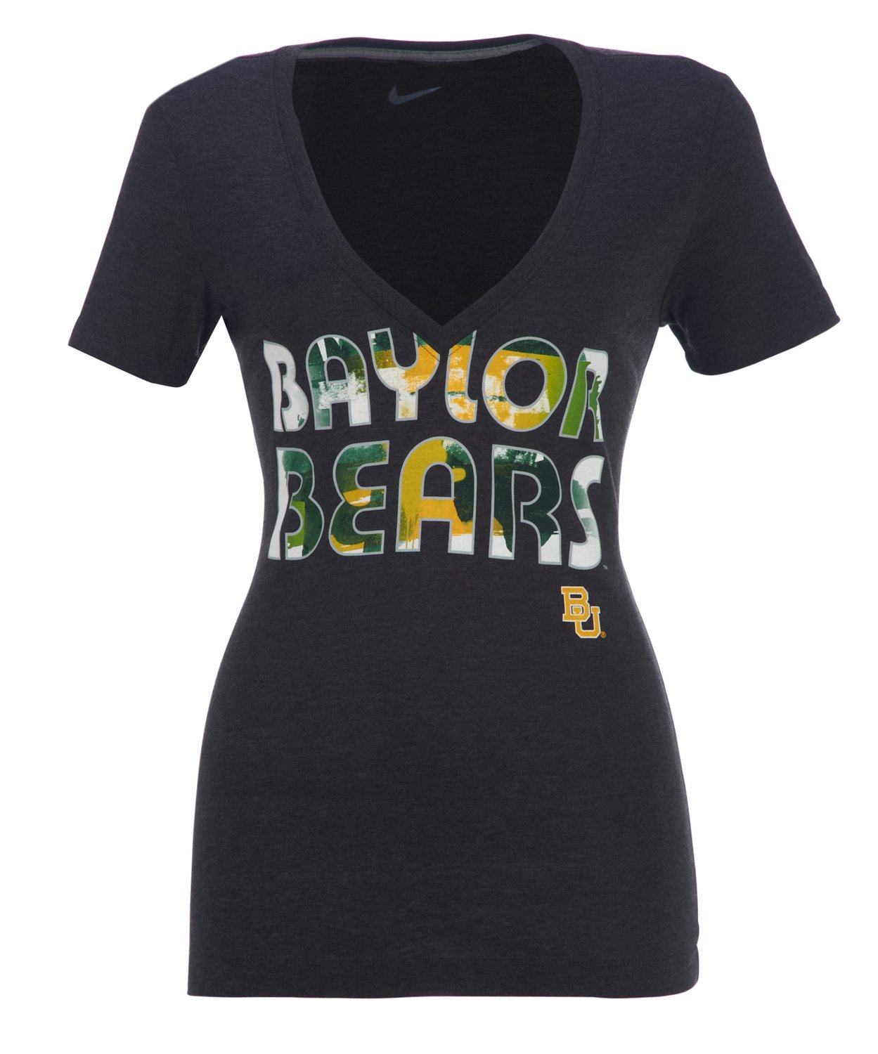 Nike Women's Baylor University Blended Deep V-neck T-shirt