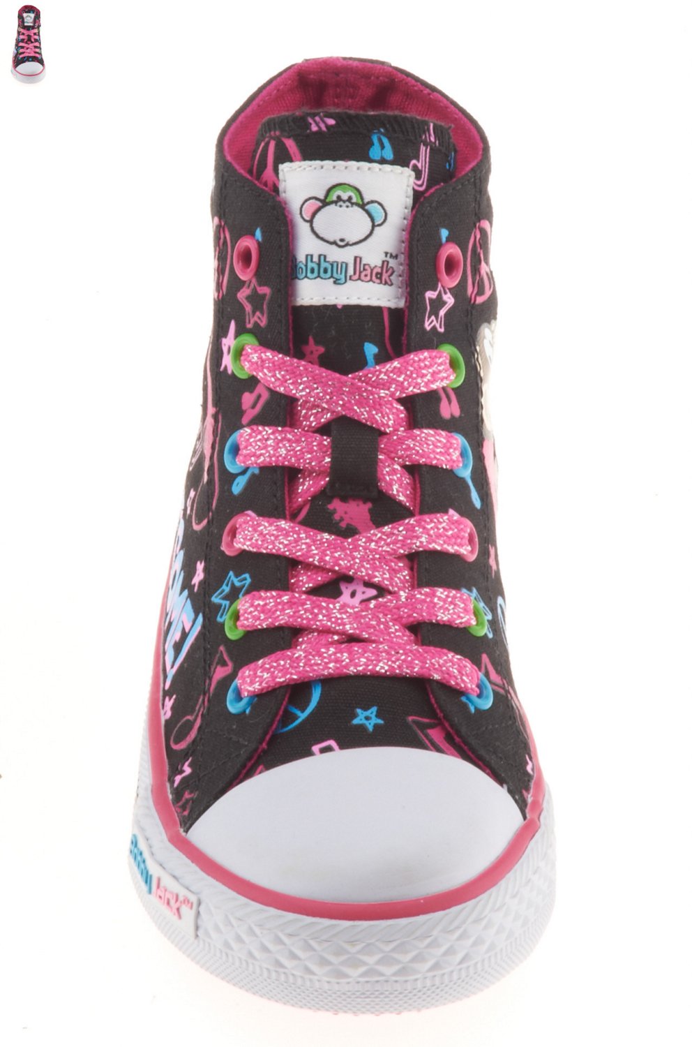 Bobby Jack Girls' Awesome Vulcanized High-Top Athletic Lifestyle Shoes thumbnail
