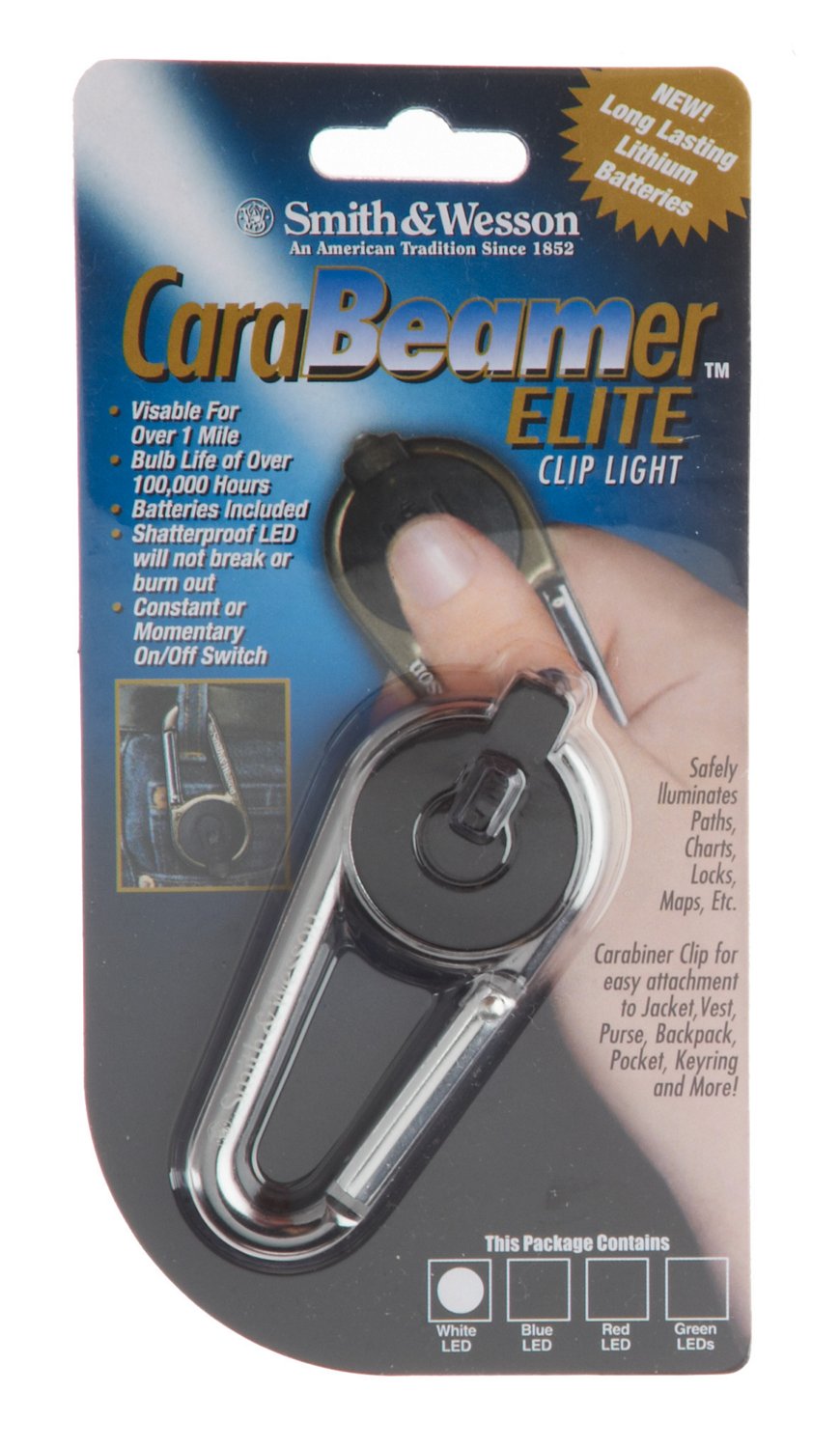 Smith & Wesson CaraBeamer LED Clip Flashlight