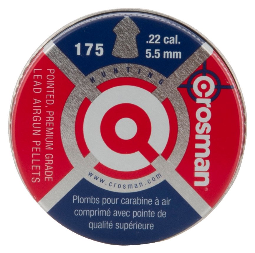 Crosman .22 14.3-Grain Pointed Air Gun Pellets 175-Pack