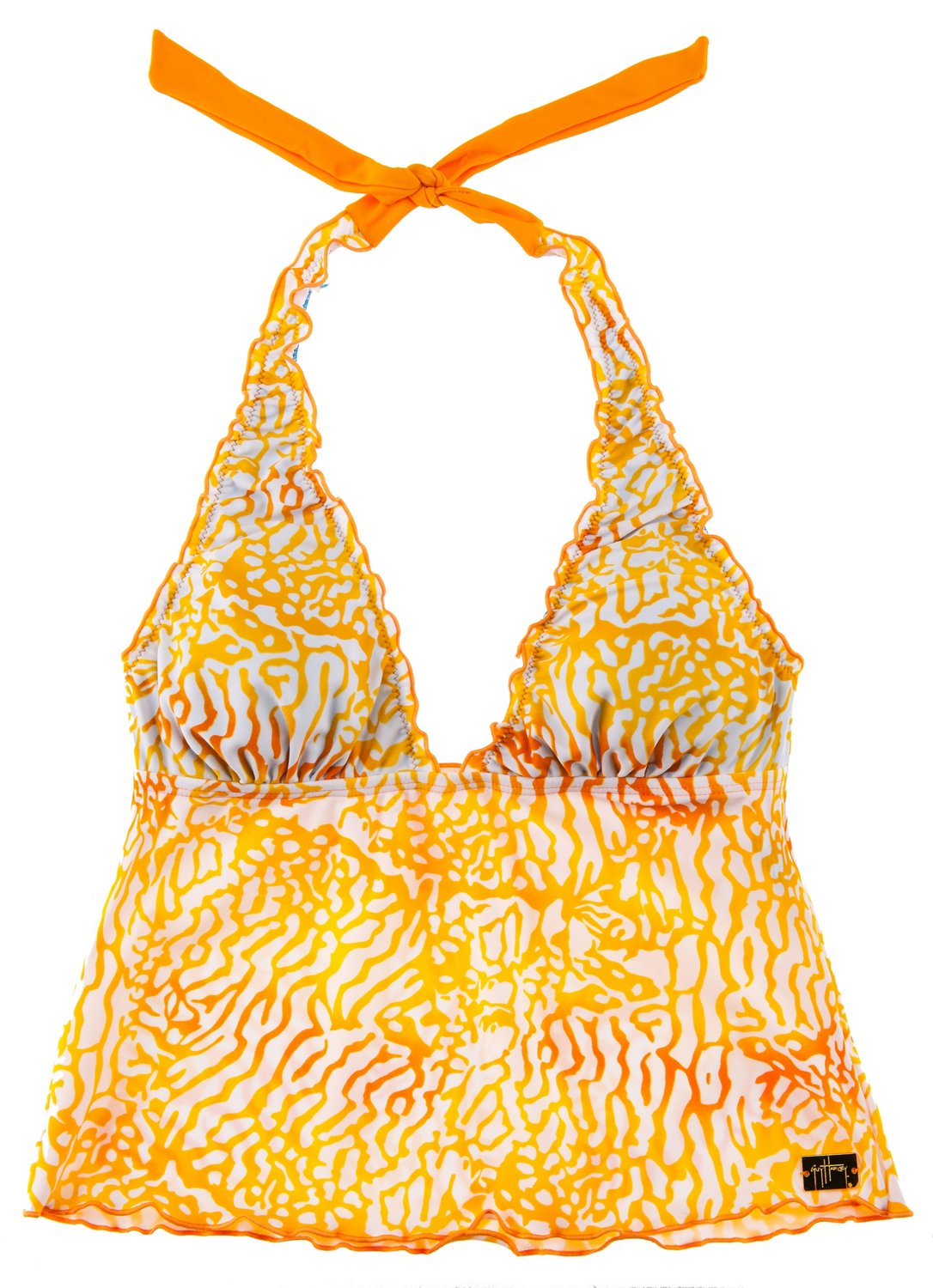 Guy Harvey Women's Orange Coral Tankini Swim Top