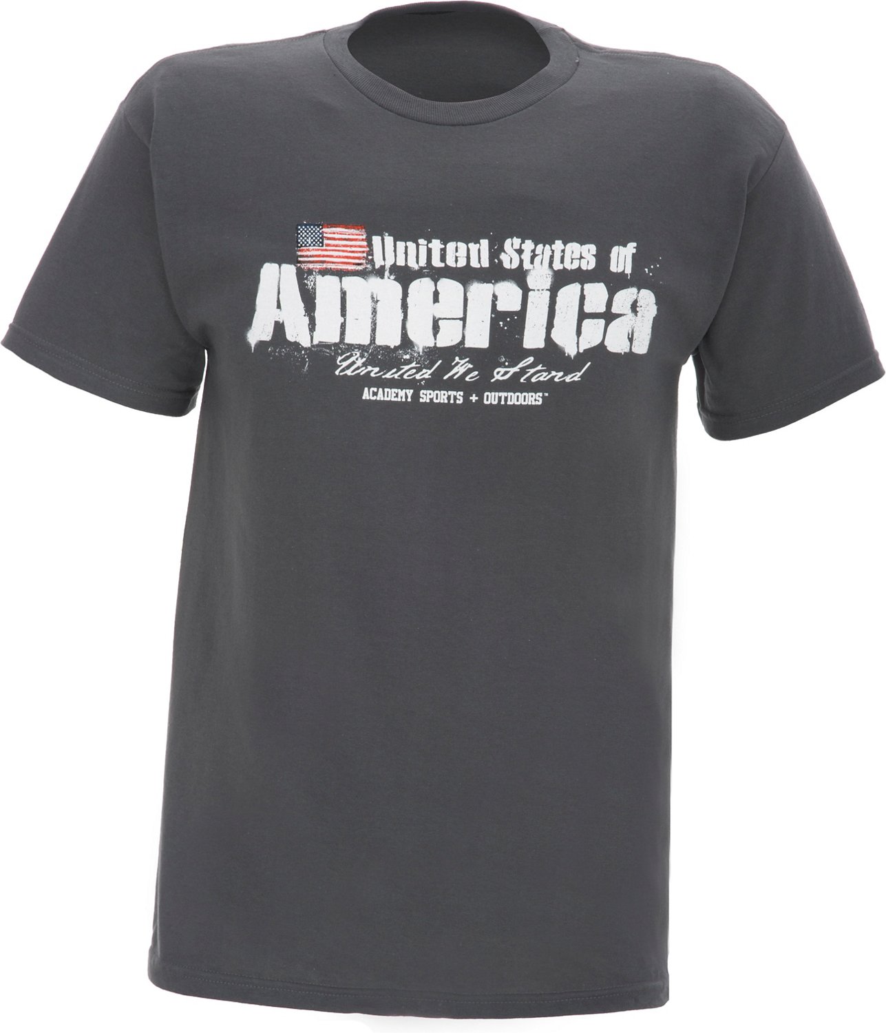 Academy Sports + Outdoors Men's United We Stand Stencil Printed Short Sleeve T-shirt