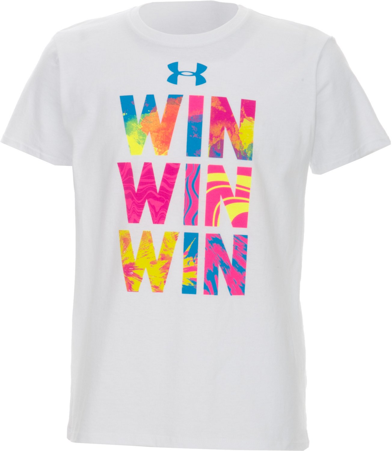 Under Armour® Girls' Quick Turn Win Win Win Graphic T-shirt