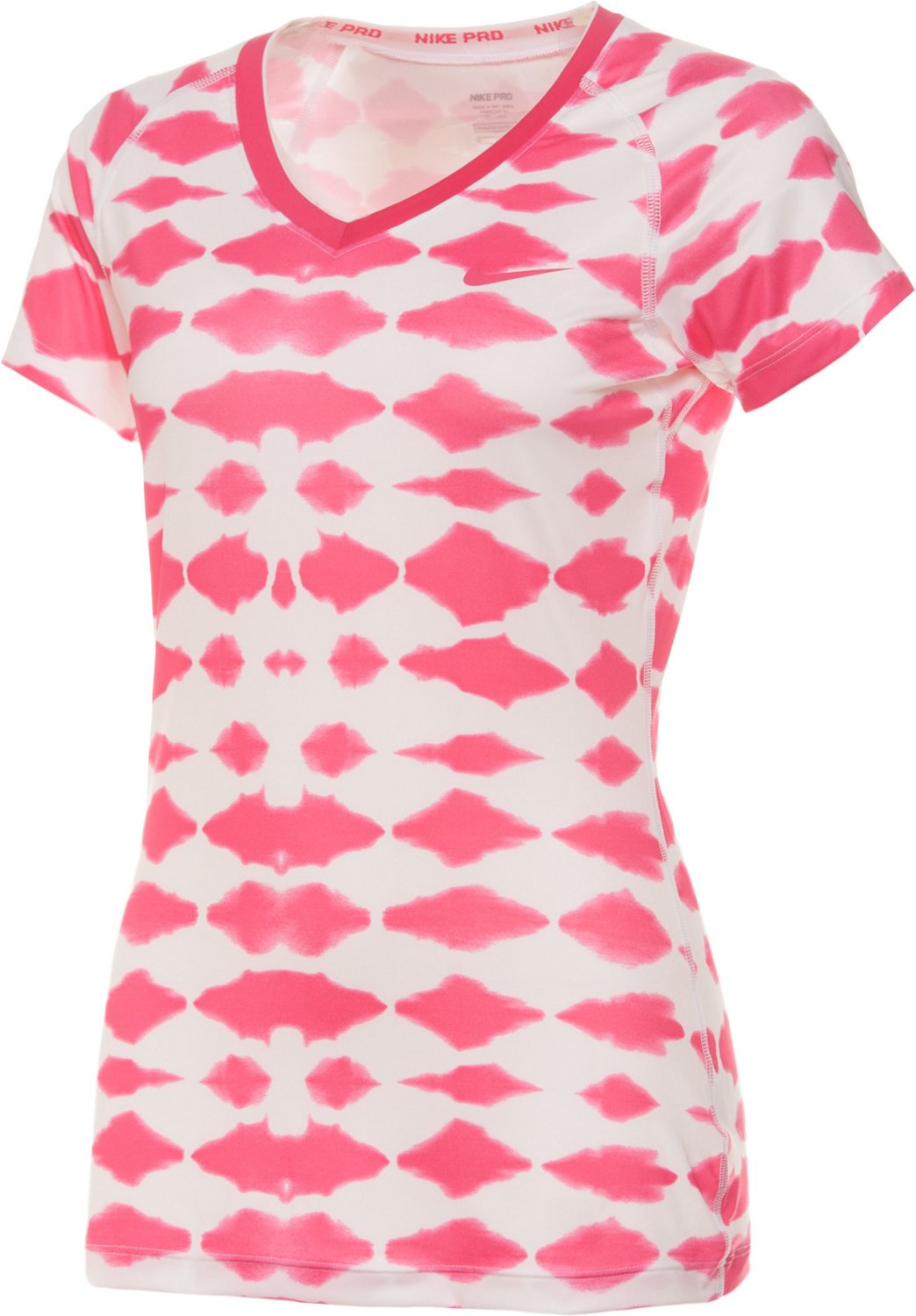 Nike Women's Pro Tie Dye Short Sleeve V-neck T-shirt