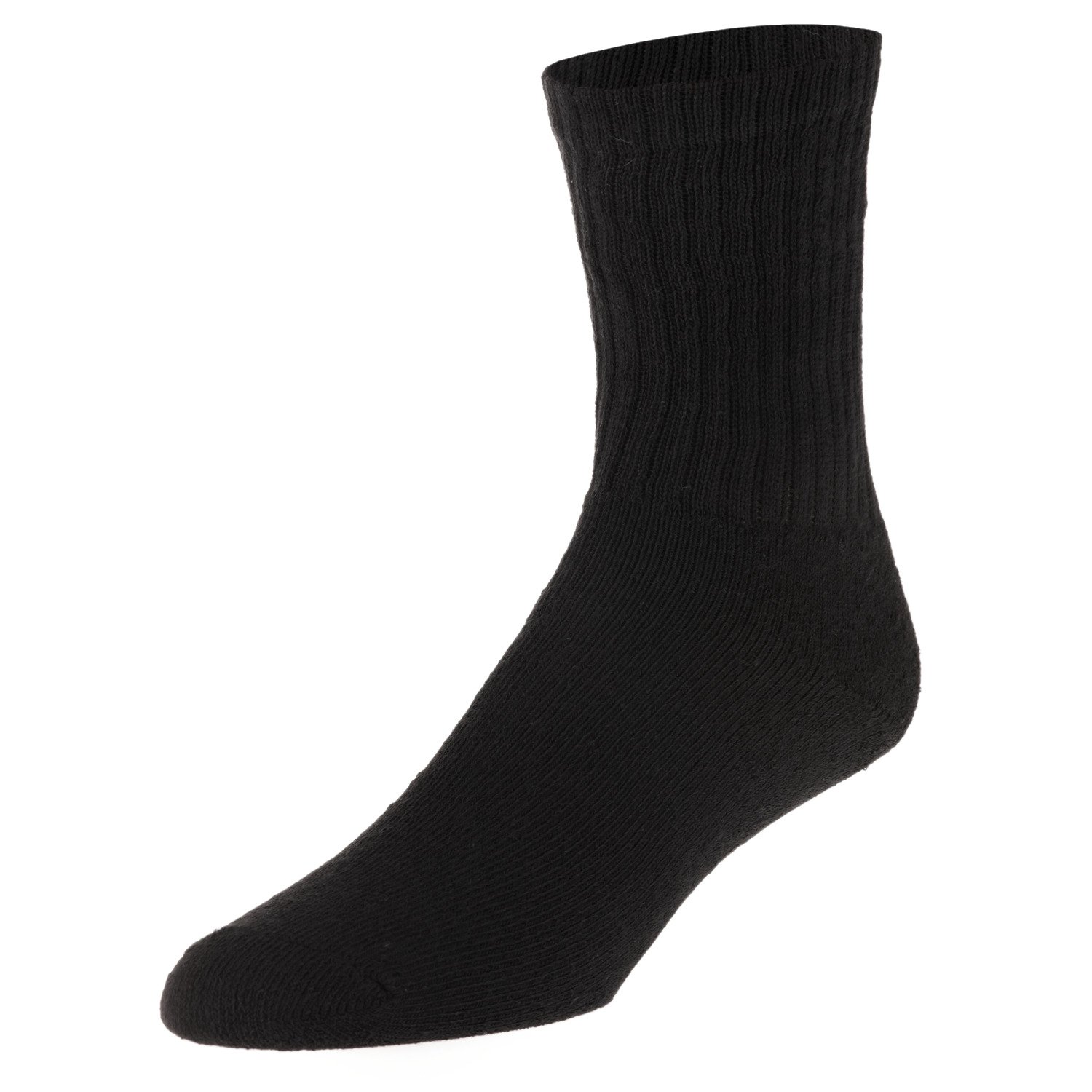 Tredz™ Adults' Crew Black Socks 8-Pack