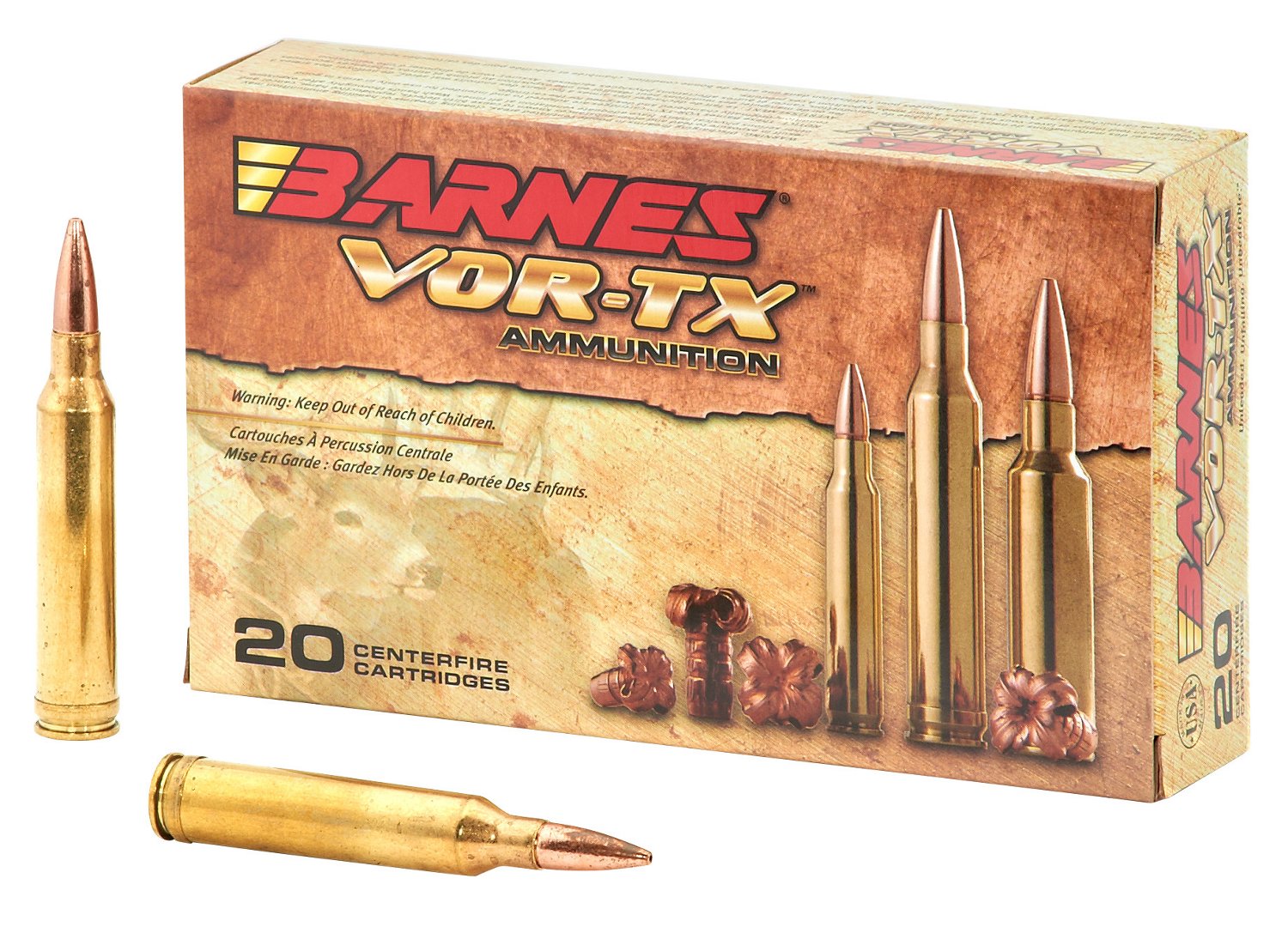BARNES® VOR-TX™ 7mm Remington Mag 160-Grain Centerfire Rifle Ammunition