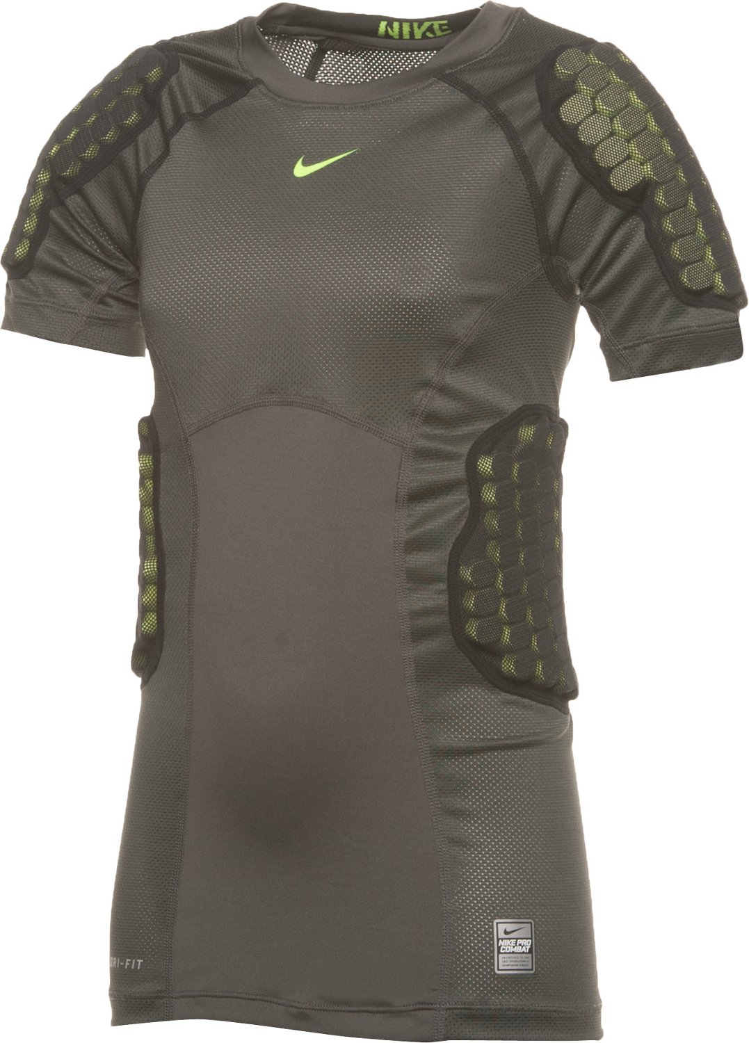 Nike Youth Pro Combat Hyperstrong Compression Vis Football Rib Top