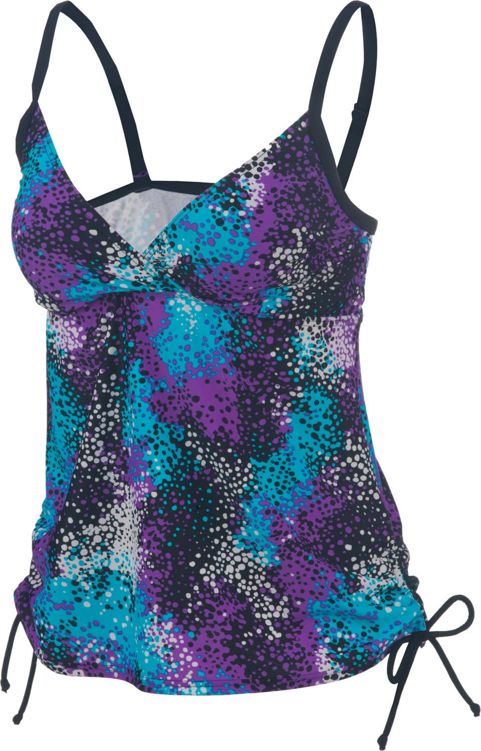 Magellan Outdoors Women's Starburst Side Shirred Tankini Top