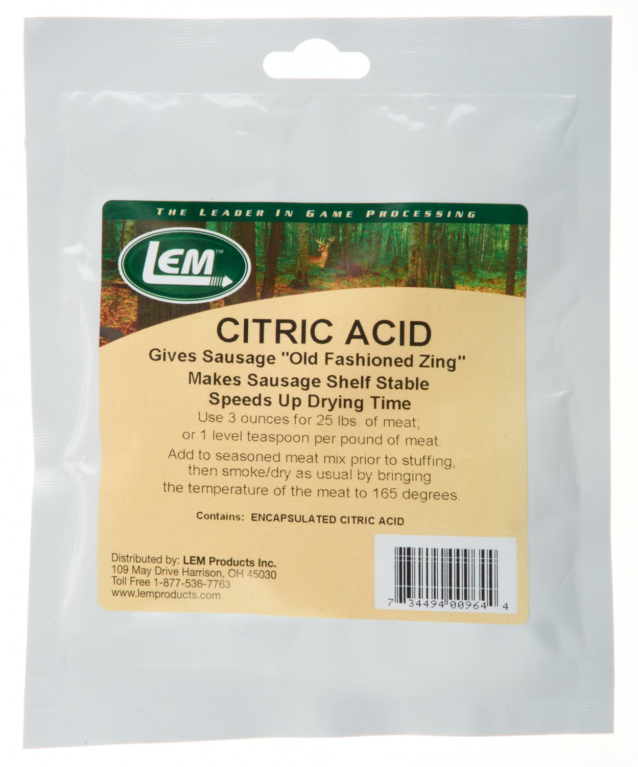 LEM 3 oz. Citric Acid Packet thumbnail