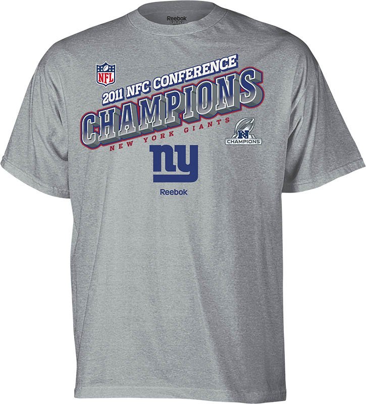 Reebok Men's New York Giants 2011 NFC Conference Champions T-Shirt