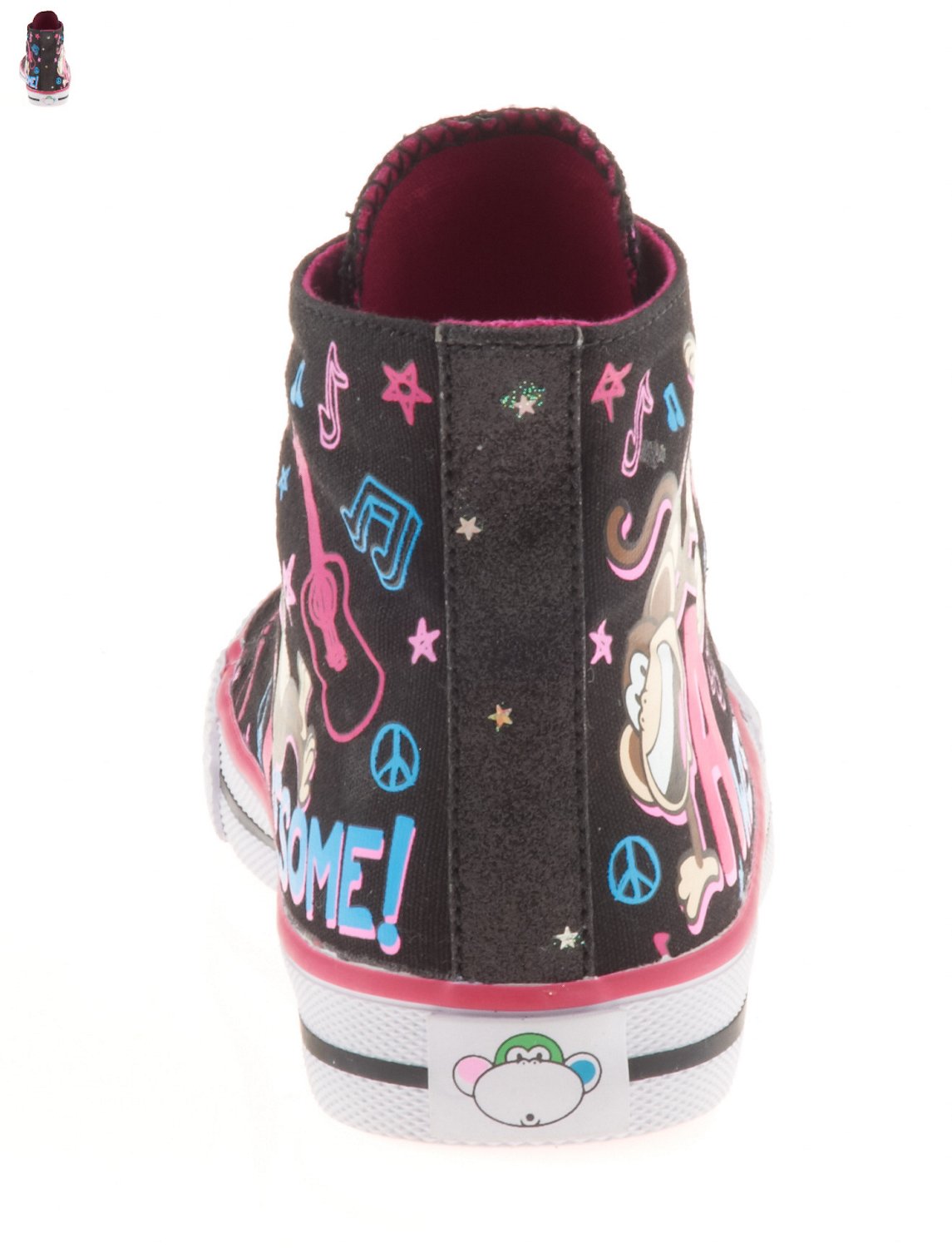 Bobby Jack Girls' Awesome Vulcanized High-Top Athletic Lifestyle Shoes thumbnail