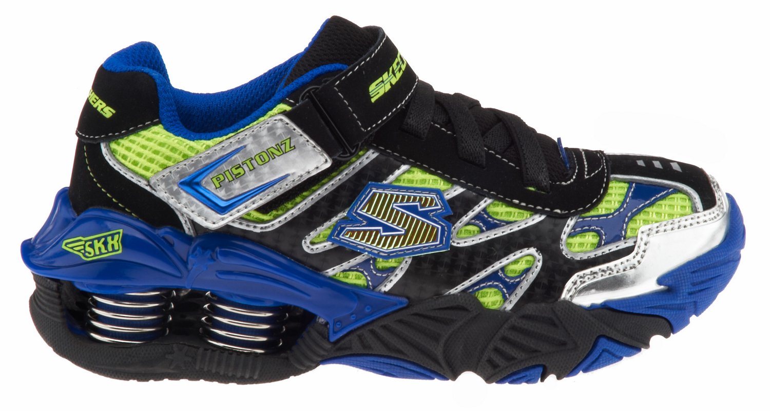 SKECHERS Boys' Pistonz Gore and Strap 4-Spring Sneakers