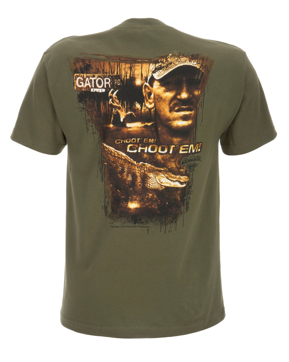 Club Red Men's Troy Landry Choot 'Em! Gator Road Short Sleeve T-shirt