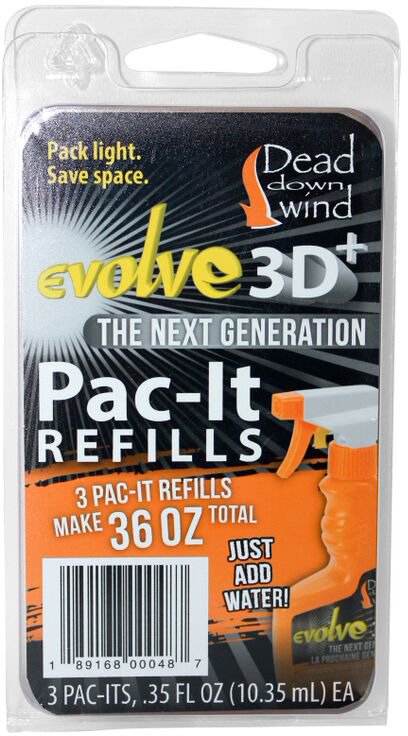 Dead Down Wind Evolve3 ScentPrevent™ Pac-It Concentrate Field Spray Refills 3-Pack