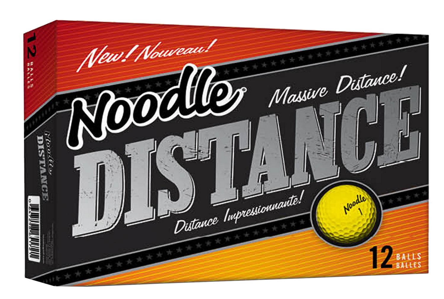 Noodle Distance Yellow Golf Balls 12-Pack