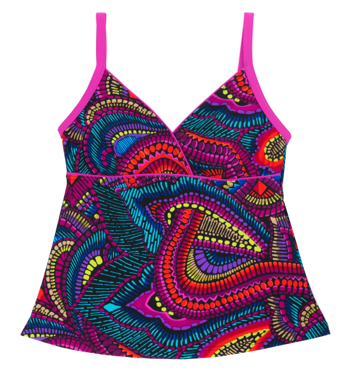 Aqua Couture Women's Gypsy Surplice Tankini Swim Top