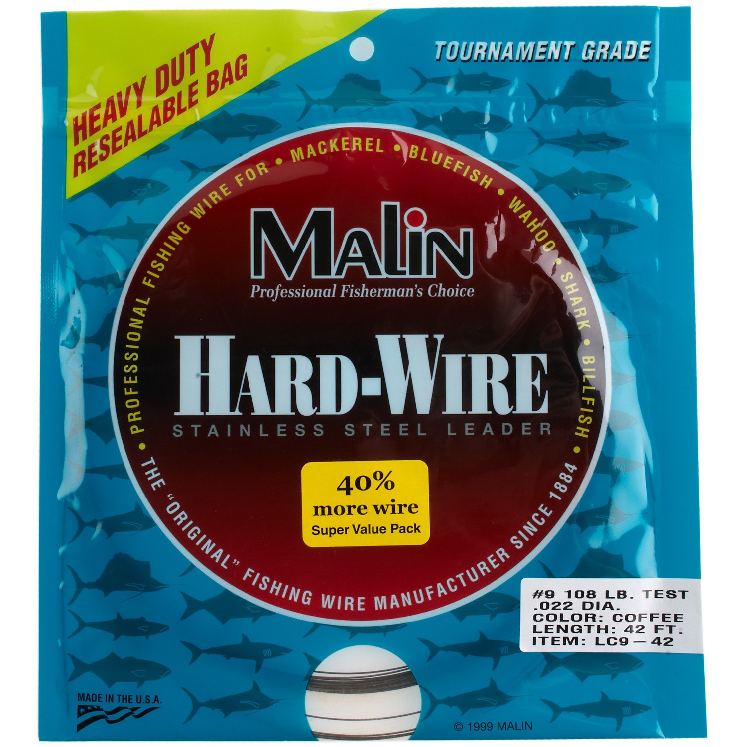 Malin Stainless-Steel#9/108 Coffee 42' Hard Wire