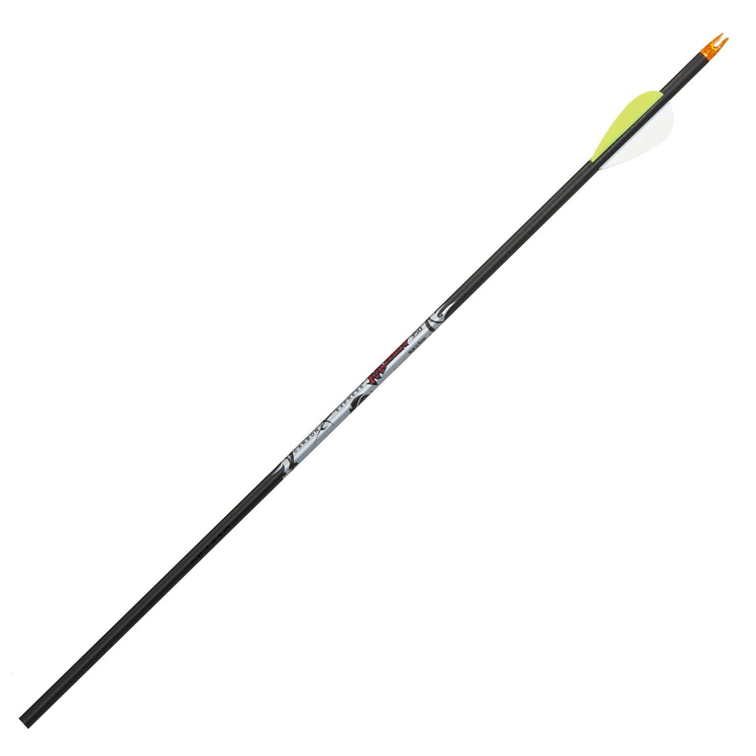 Carbon Express® Mutiny 350 Carbon Arrows with Predator Vanes 6-Pack