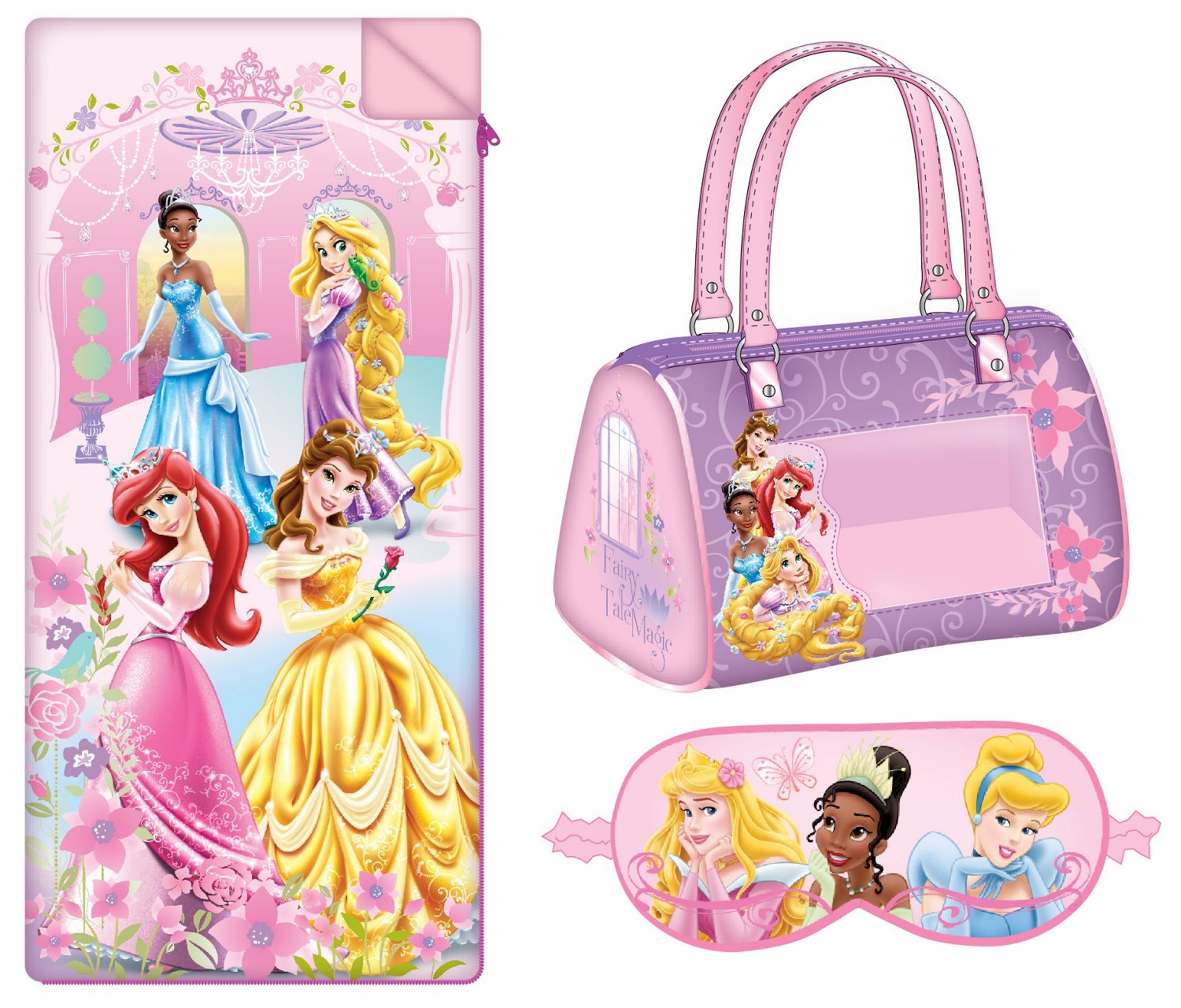 Disney Kids' Princess 3-Piece Sleepover Set