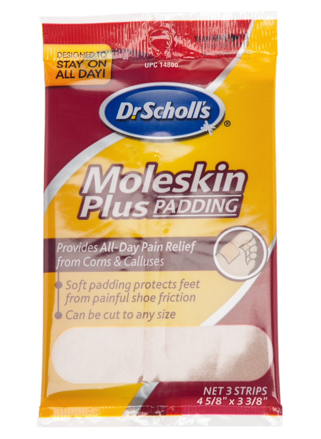 Dr. Scholl's® Moleskin Plus Callus Padding Strips 2-Pack thumbnail