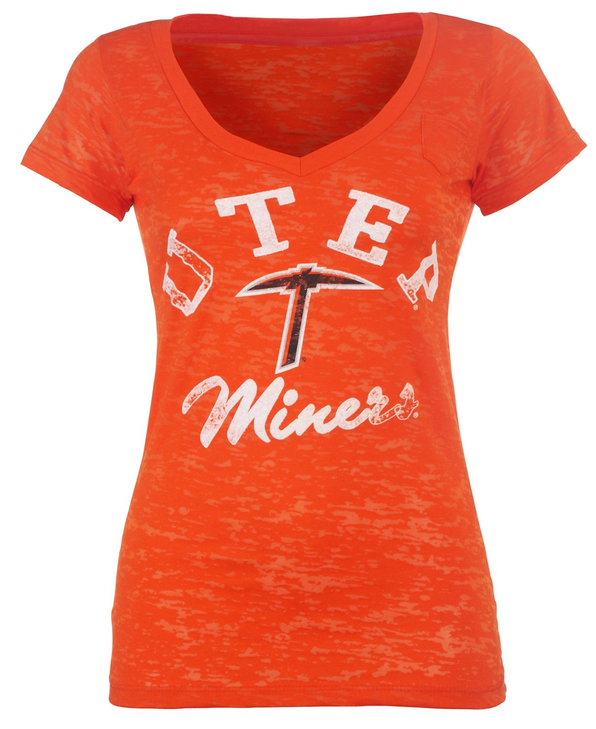 Step Ahead Juniors' University of Texas at El Paso Burnout T-shirt with Pocket