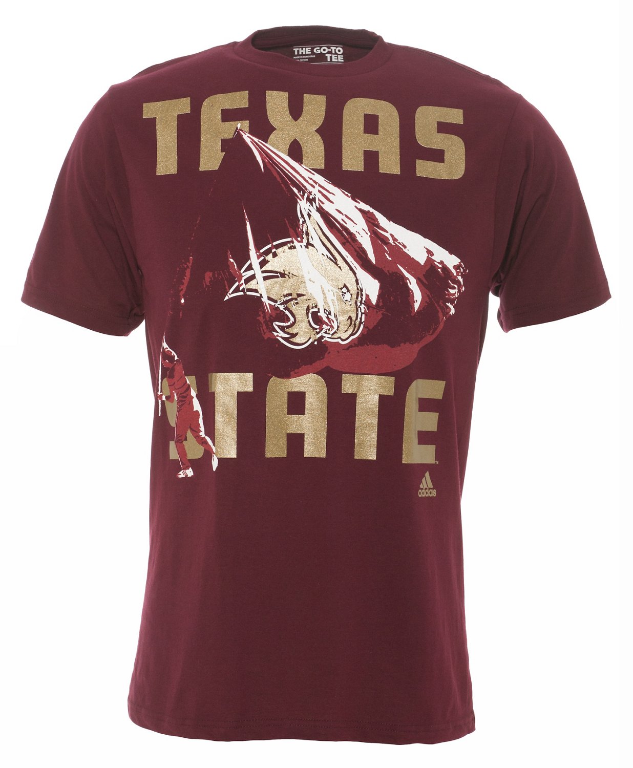 adidas Men's Texas State University Extra Large Basic T-shirt