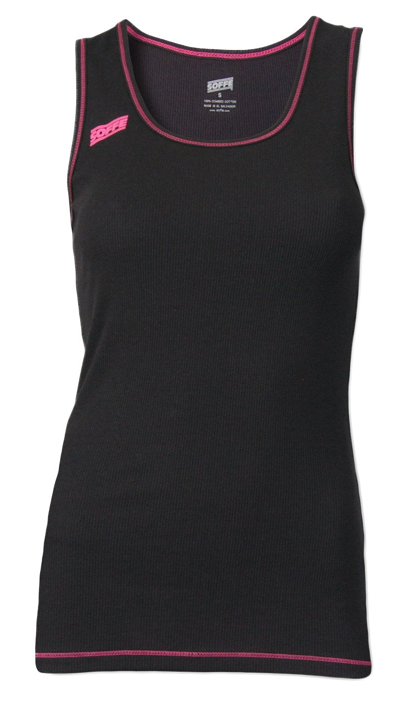 Soffe Girls' Contrast Thread Boy Beater Tank Top