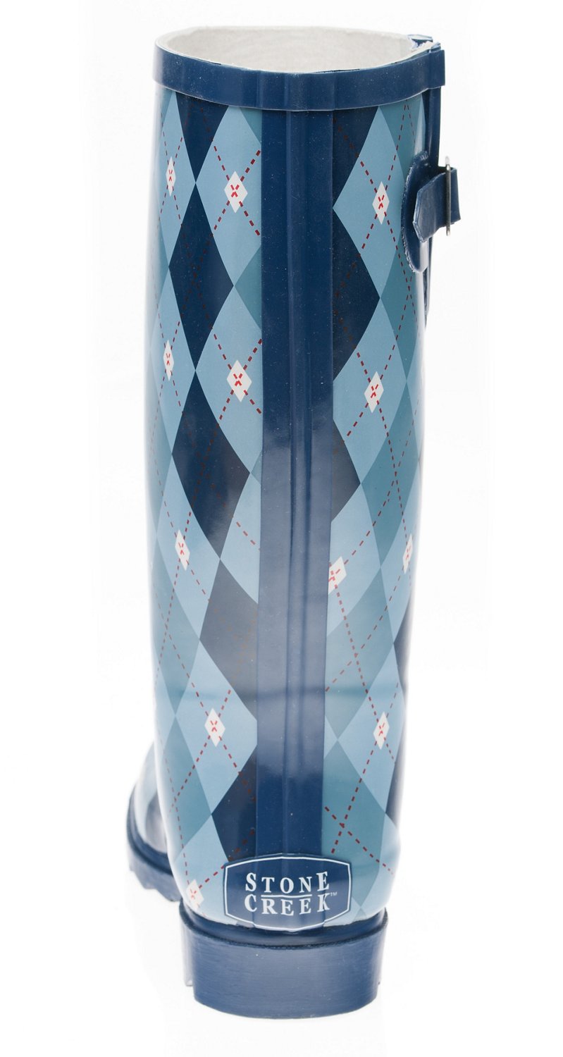 Stone Creek Women's Argyle Rubber Boots thumbnail