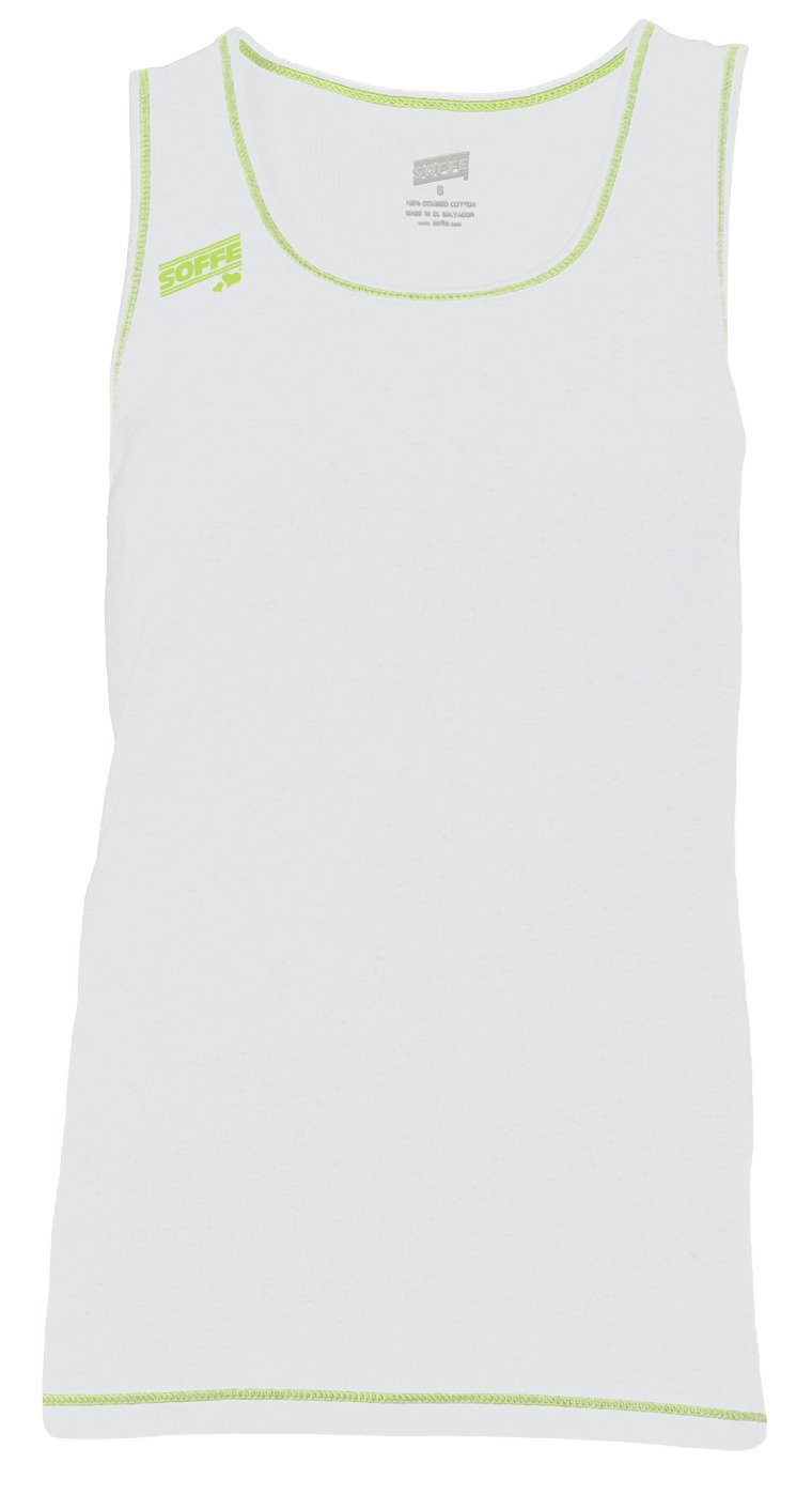 Soffe Girls' Contrast Thread Boy Beater Tank Top