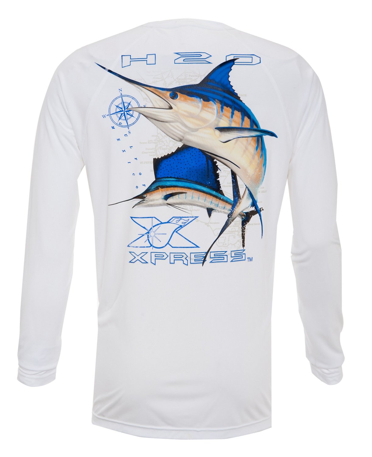 H2O XPRESS Men's Marlin Map T-shirt